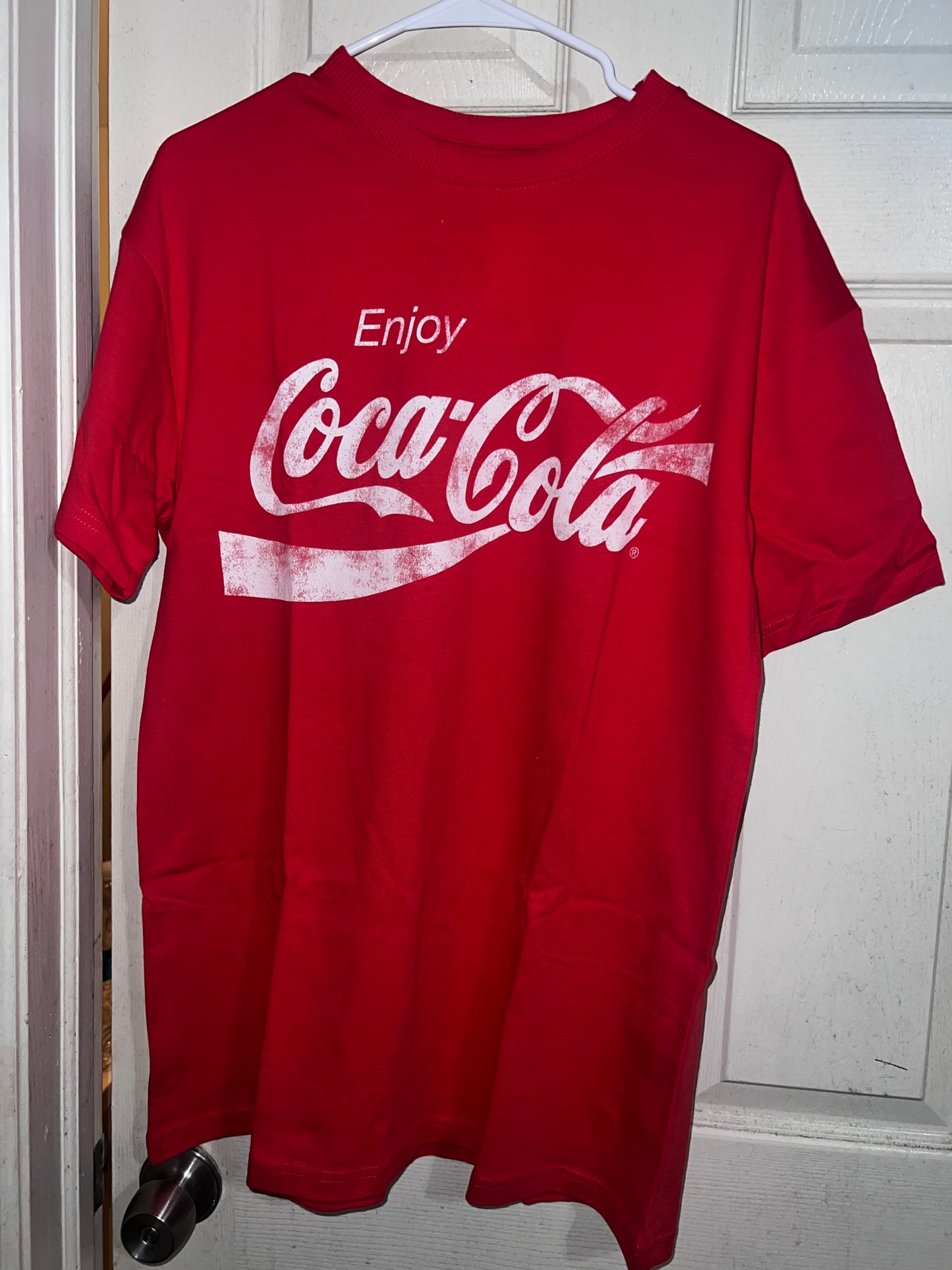 Enjoy Coca-Cola Oversized Distressed Tee