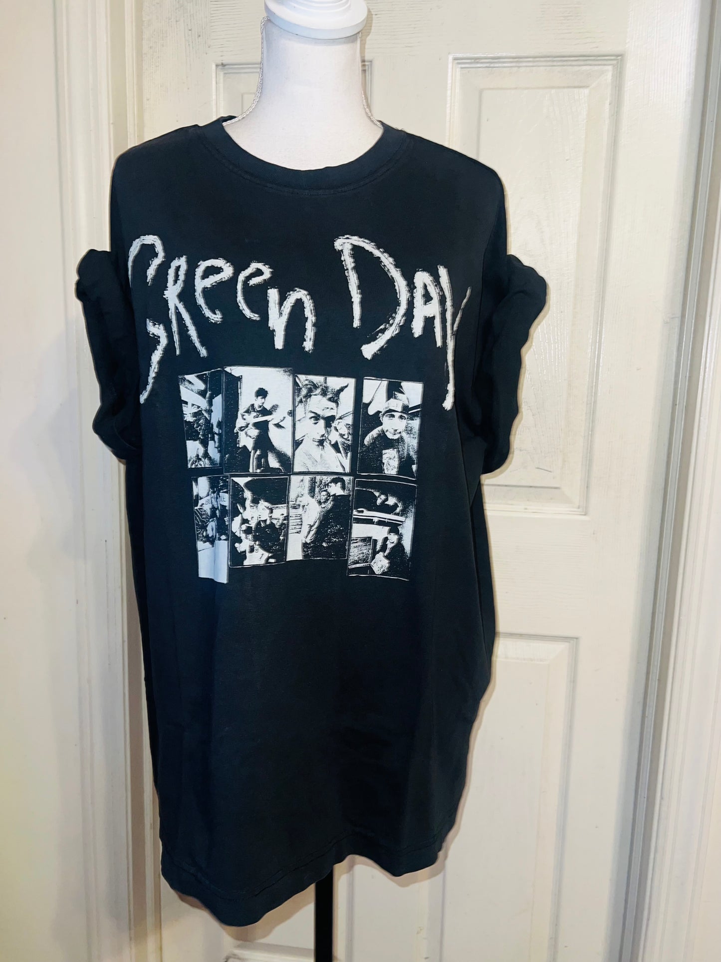 Green Day Oversized Distressed Tee