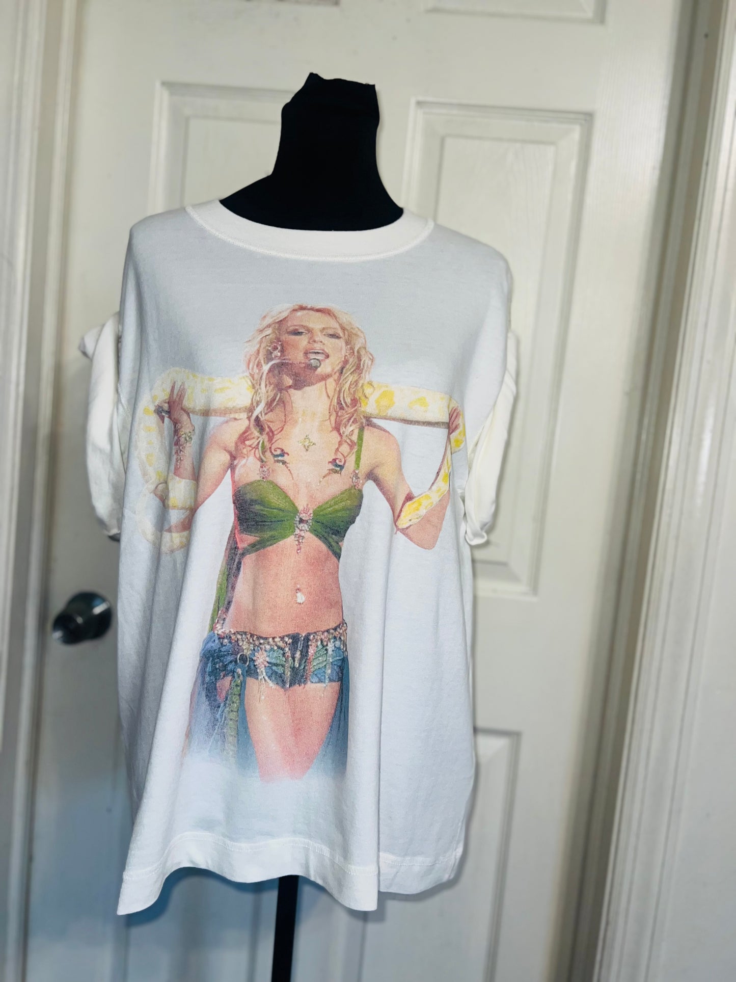 Britney Spears Oversized Distressed Tee