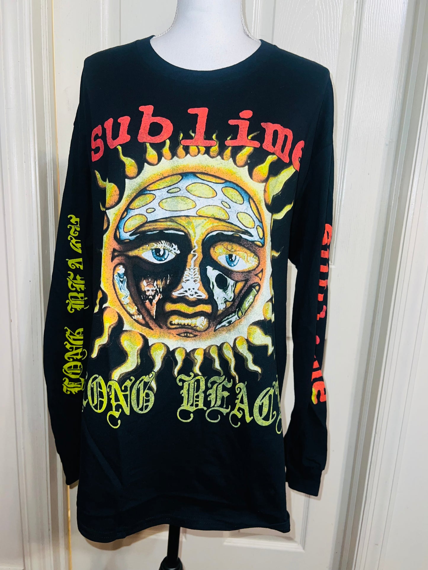 Sublime Oversized Distressed Long Sleeve Tee