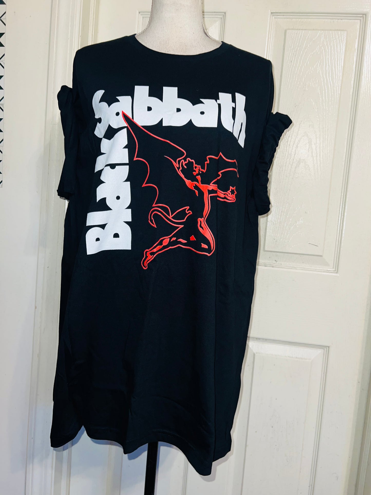 Black Sabbath Oversized Distressed Tee
