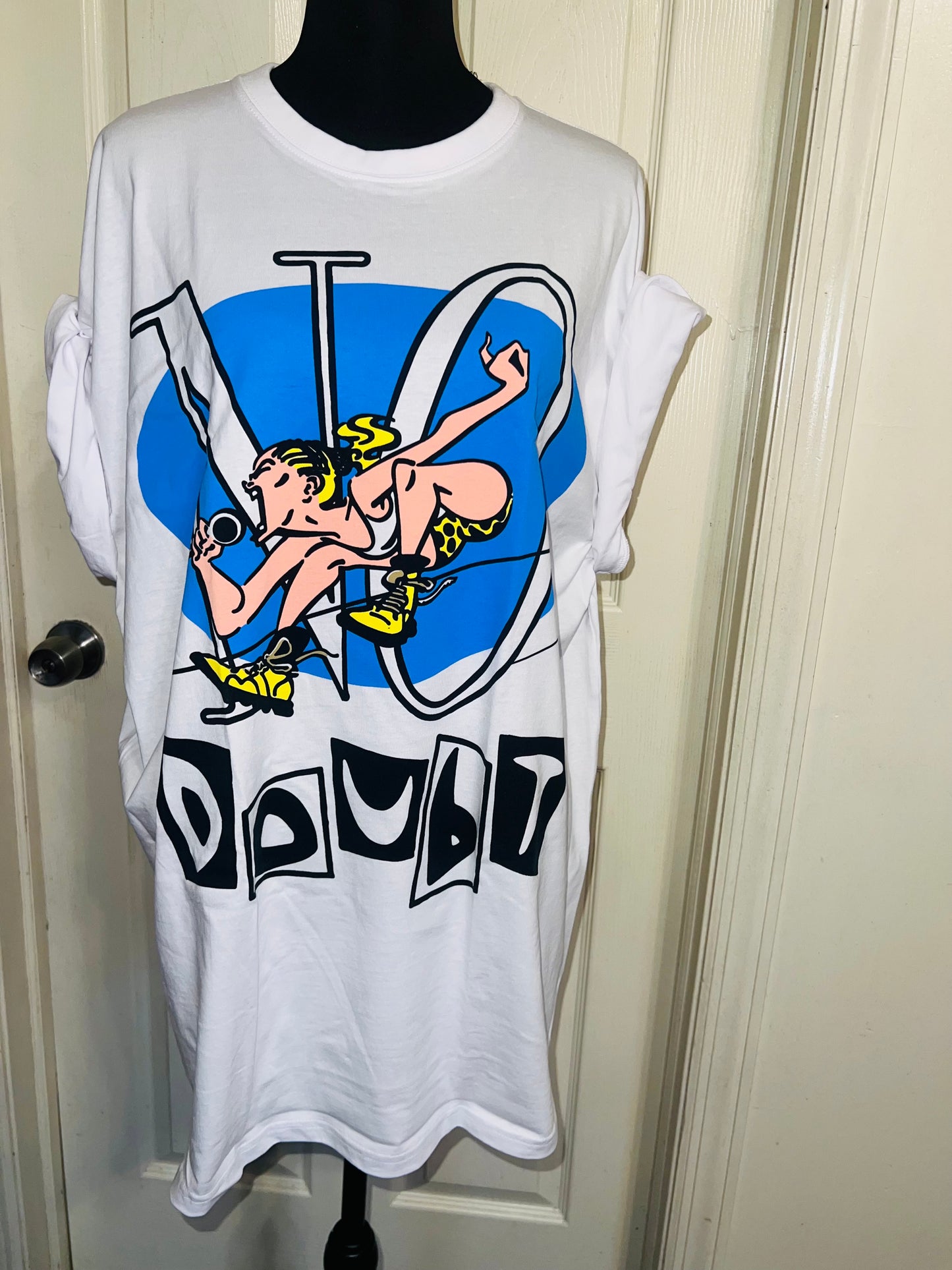 No Doubt Oversized Distressed Tee