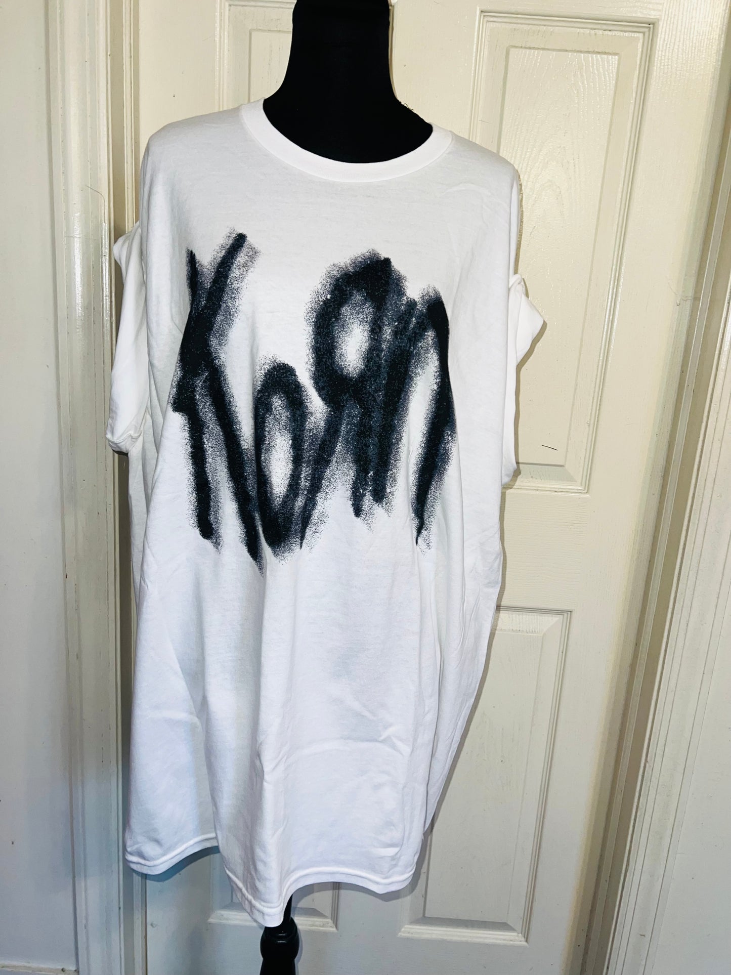 Korn Double Sided Oversized Distressed Tee