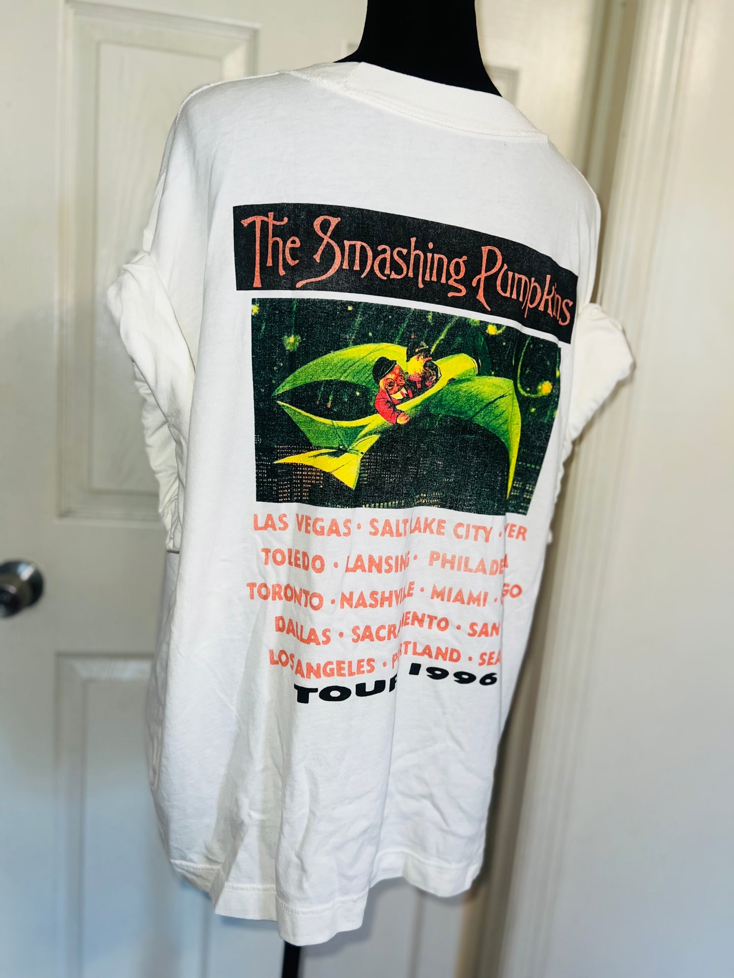 The Smashing Pumpkins Double Sided Oversized Distressed Tee