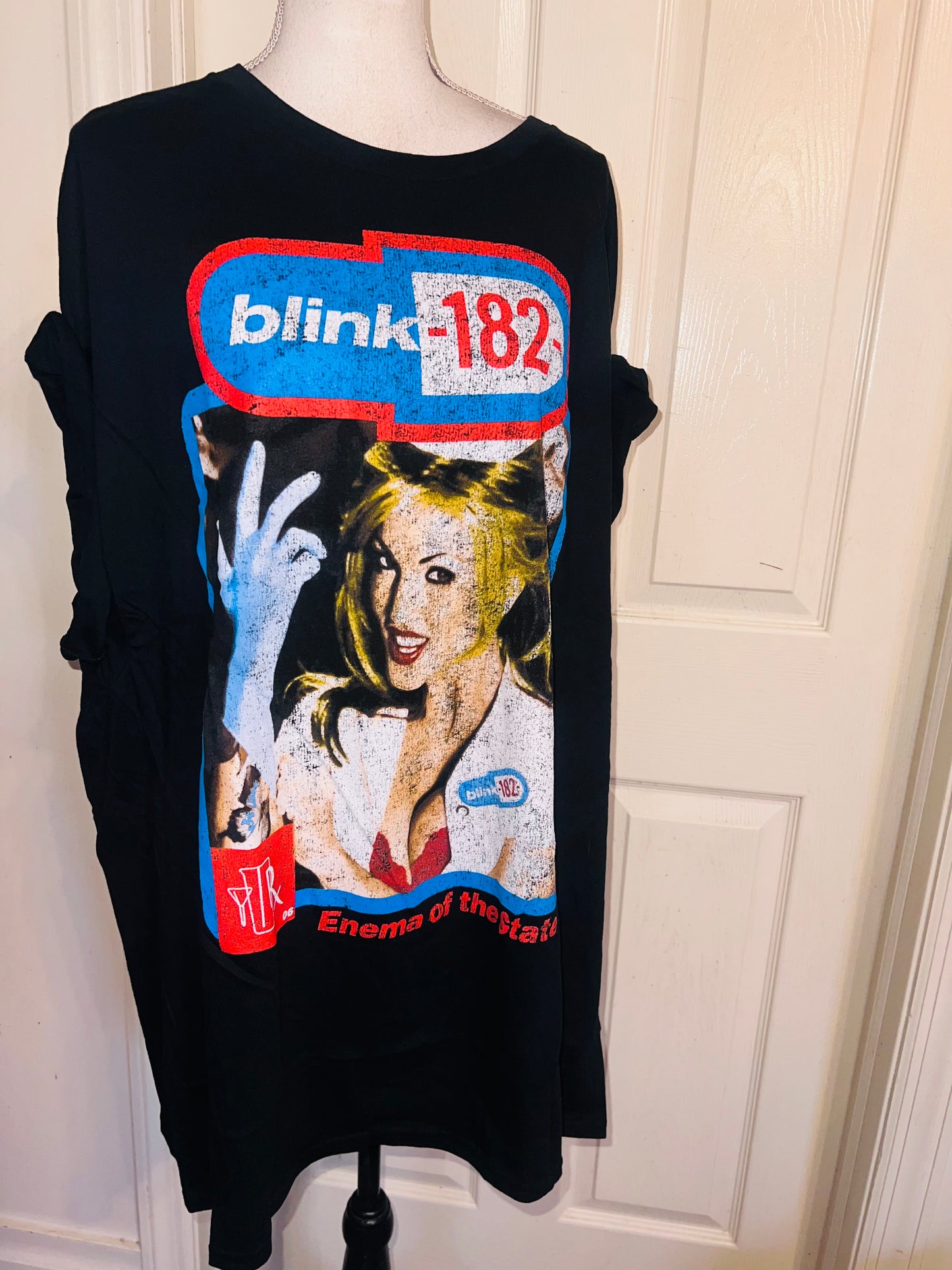 Blink 182 Double Sided Oversized Distressed Tee