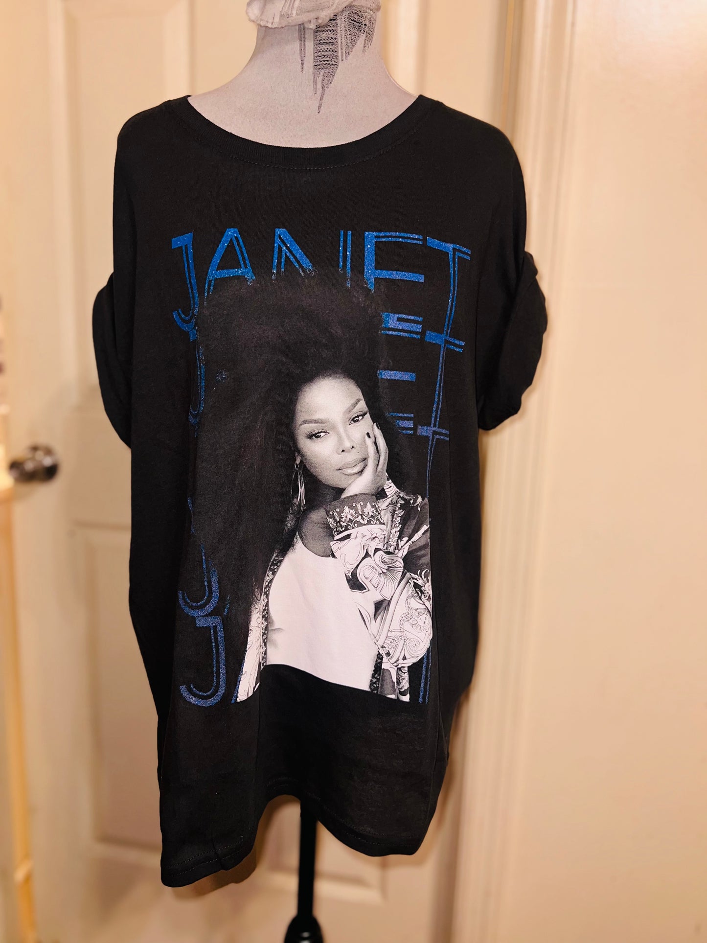 Janet Jackson Oversized Distressed Tee