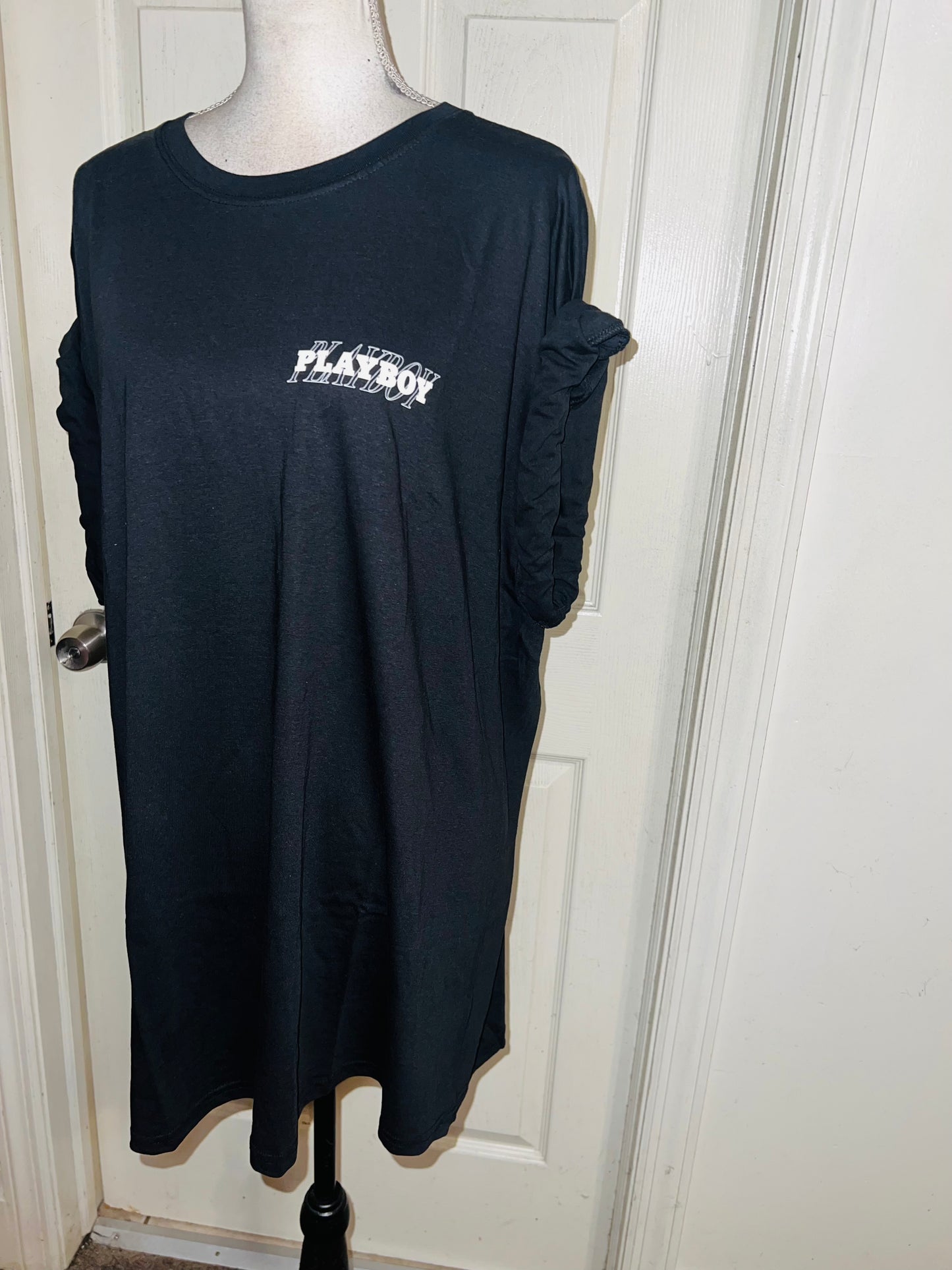 Playboy Double Sides Oversized Distressed Tee