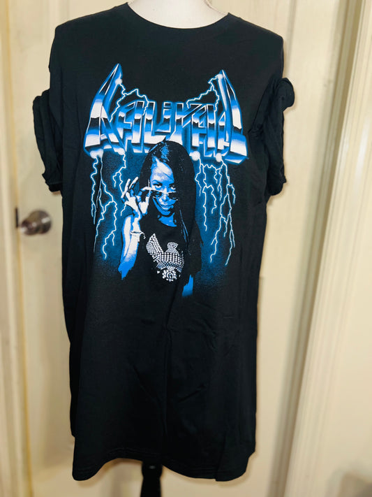 Aaliyah Oversized Distressed T-Shirt