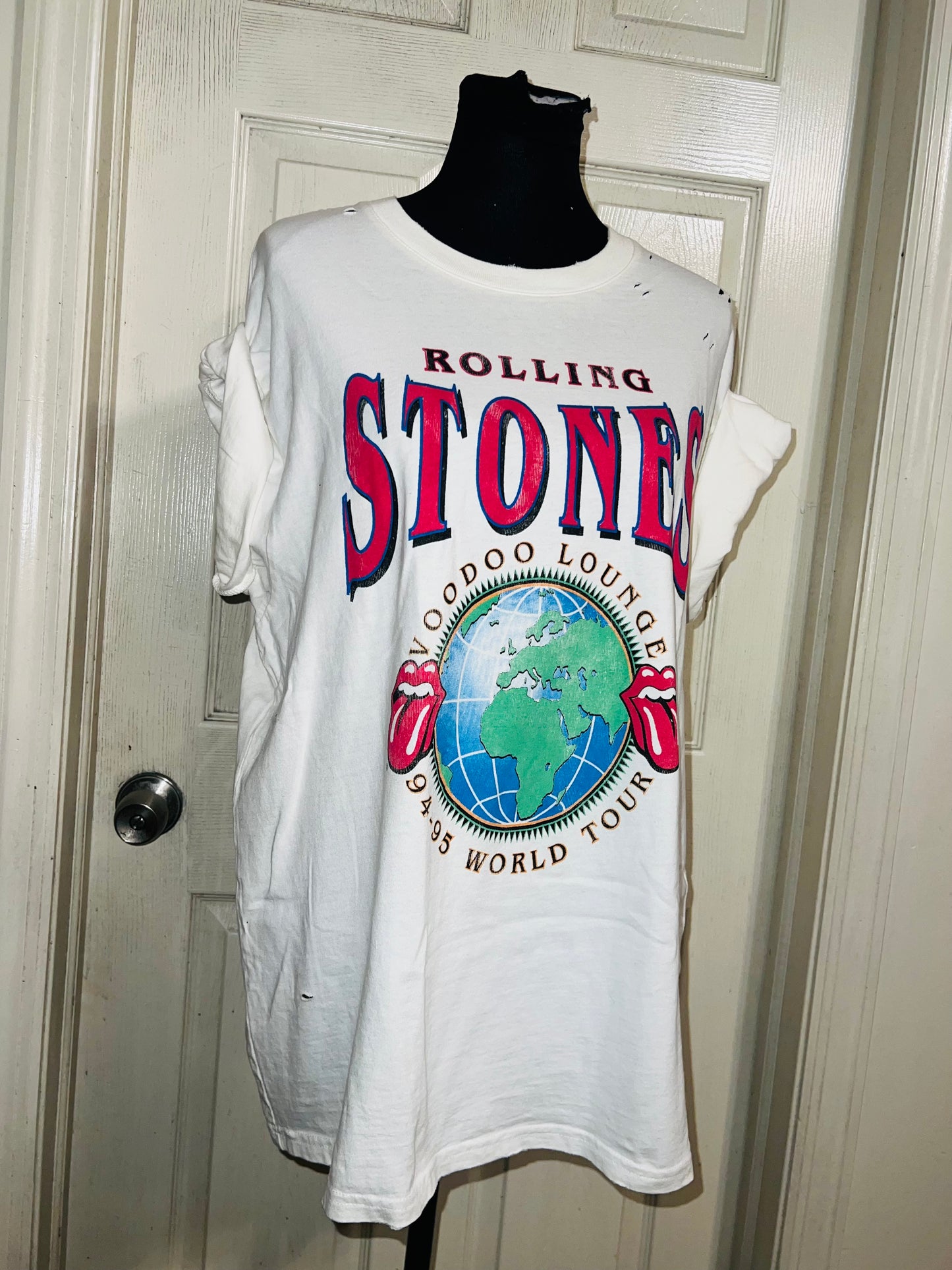 The Rolling Stones Double Sided Oversized Distressed Tee