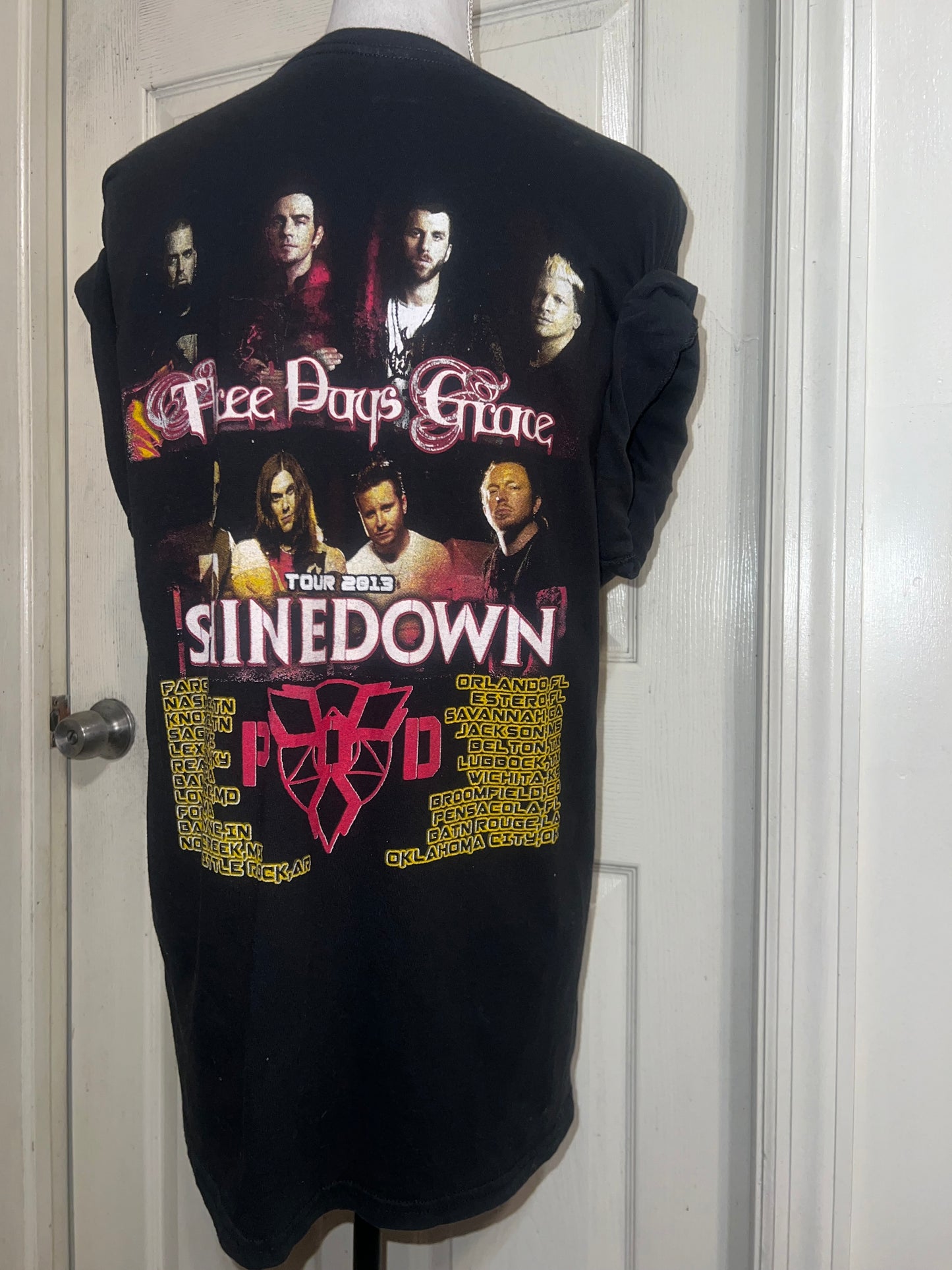 Vintage Shinedown/Three Days Grace Double Sided Oversized Tee