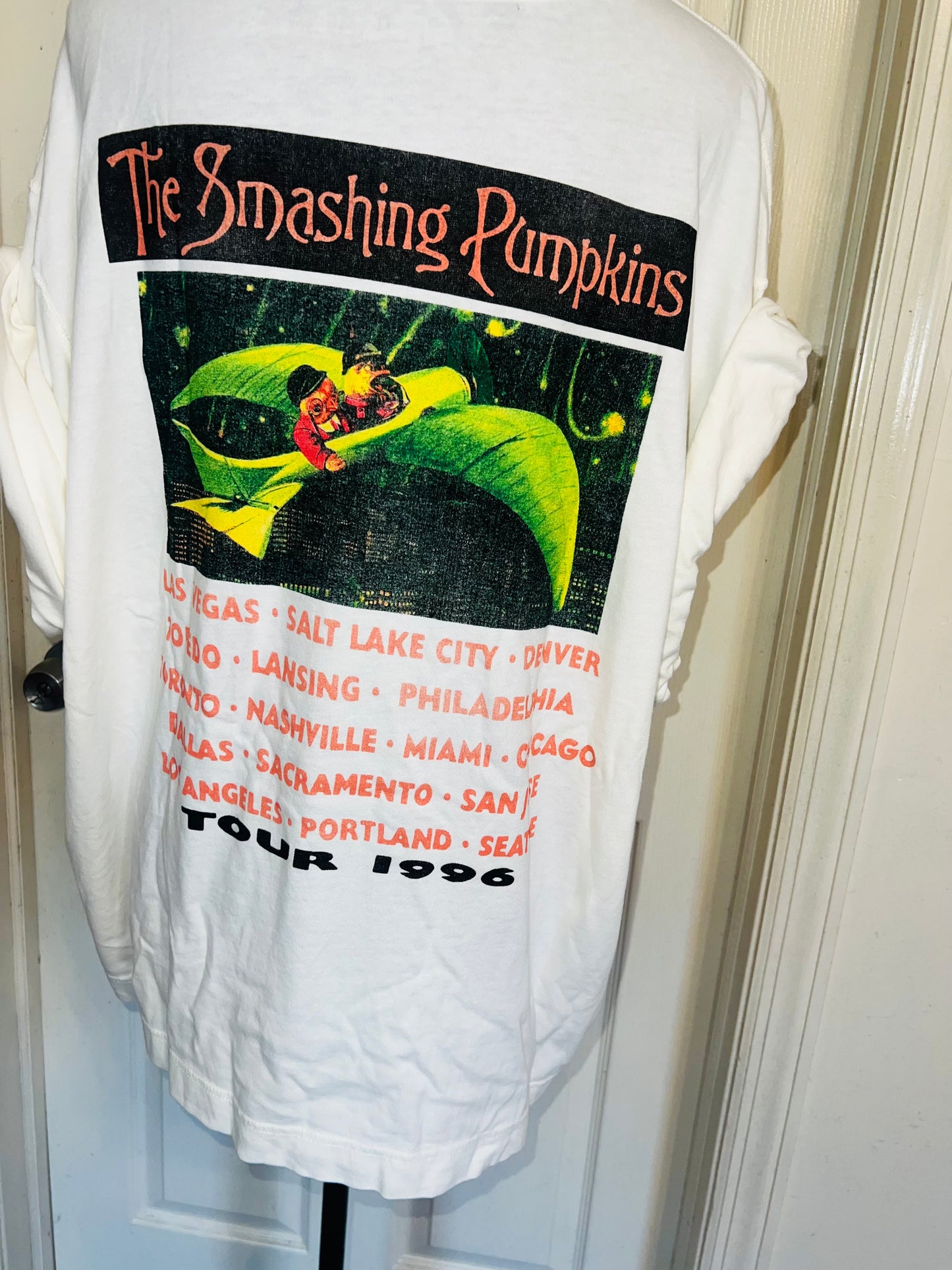 The Smashing Pumpkins Double Sided Oversized Distressed Tee