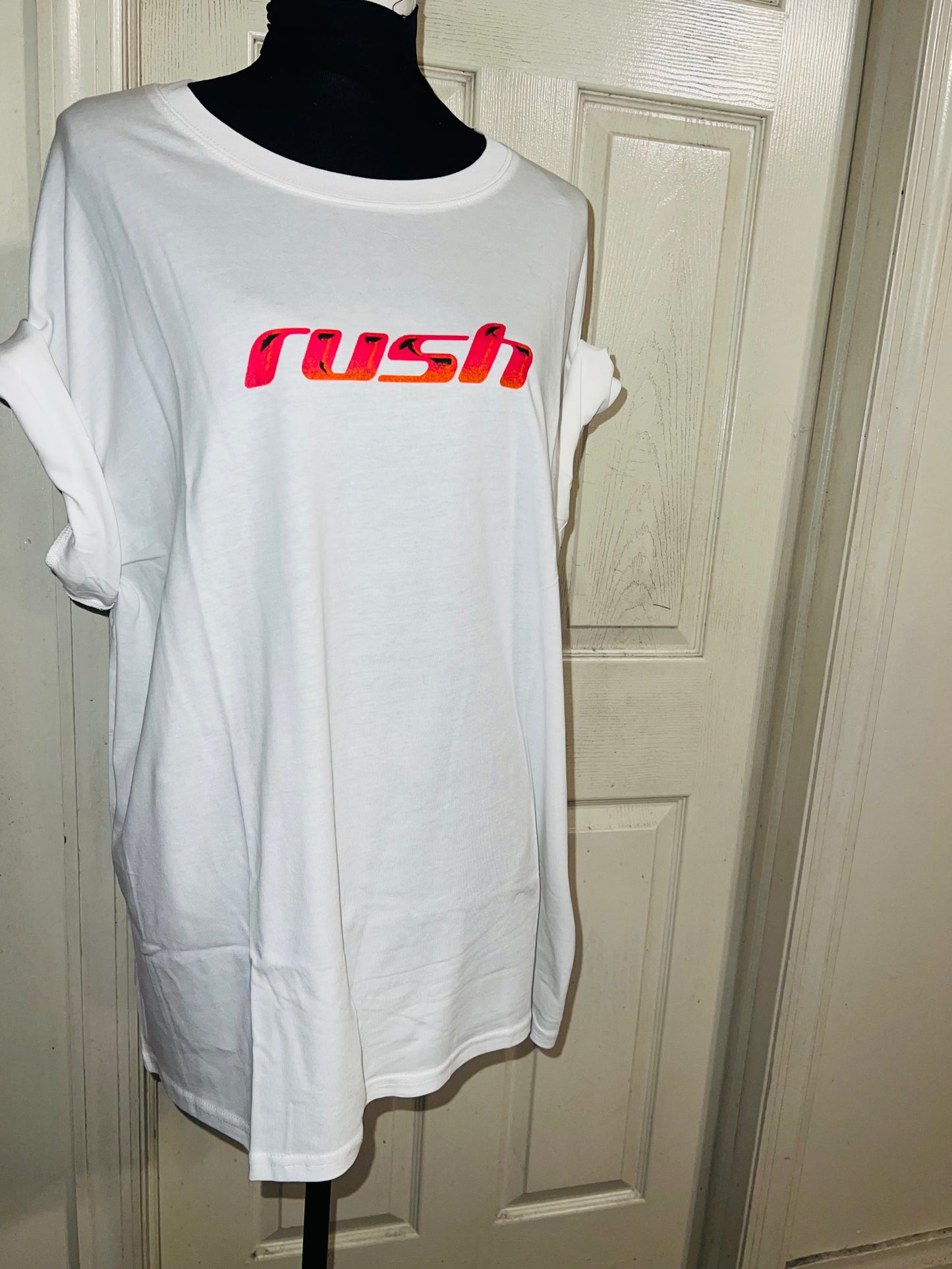 Rush Double Sided Oversized Distressed Tee