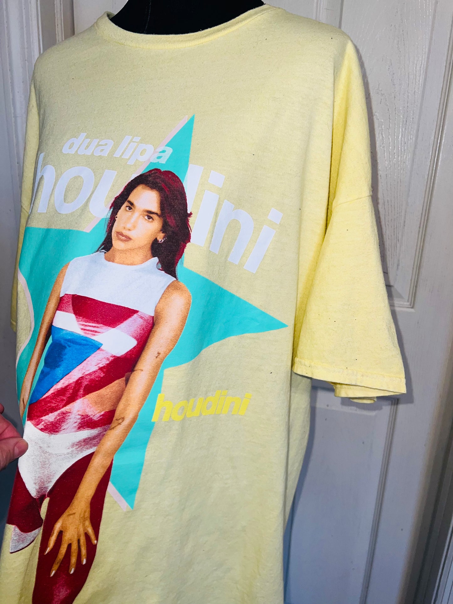 Dua Lipa Oversized Distressed Tee