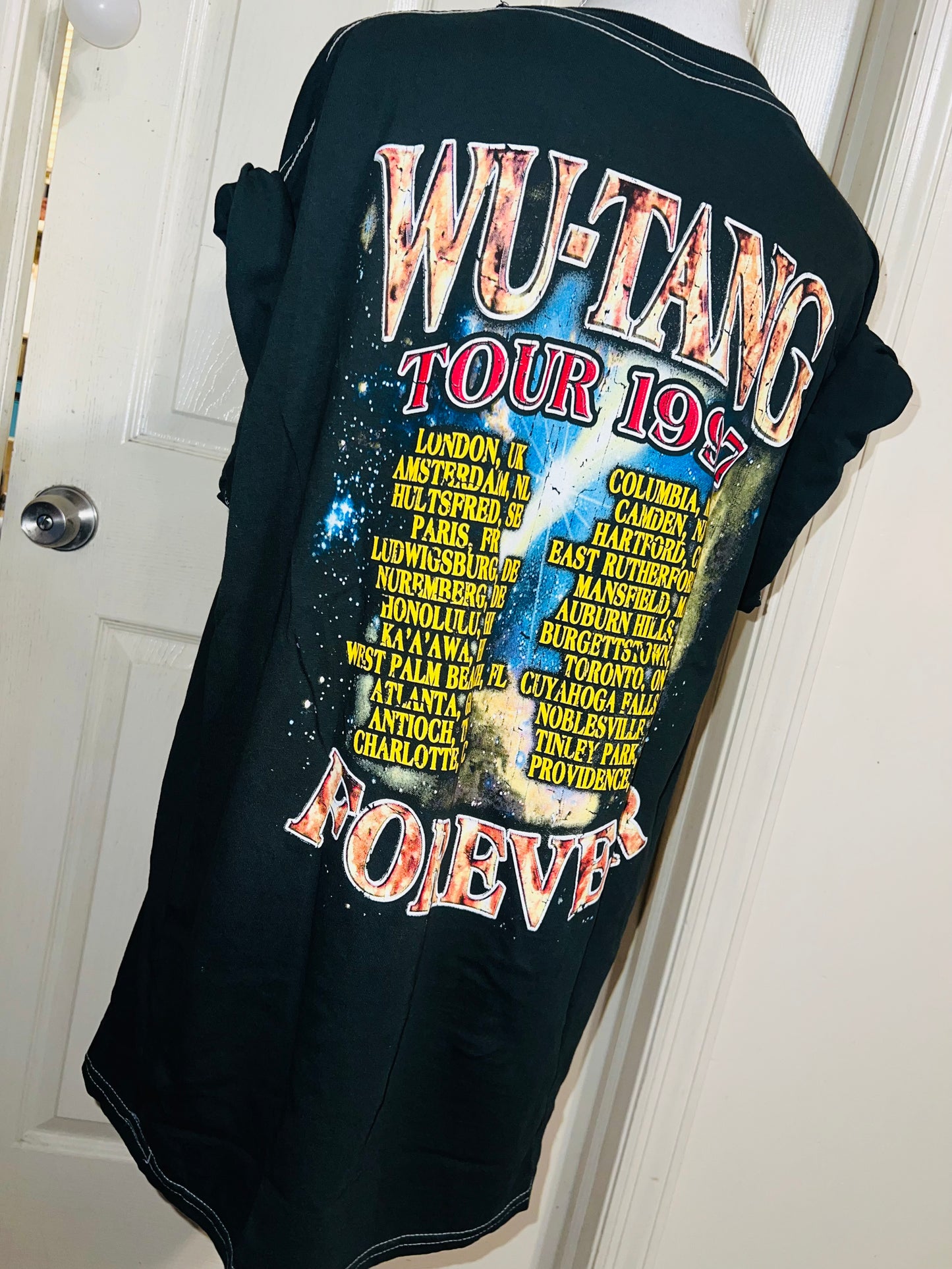 Wu-Tang Clan Double Sided Oversized Distressed Tee
