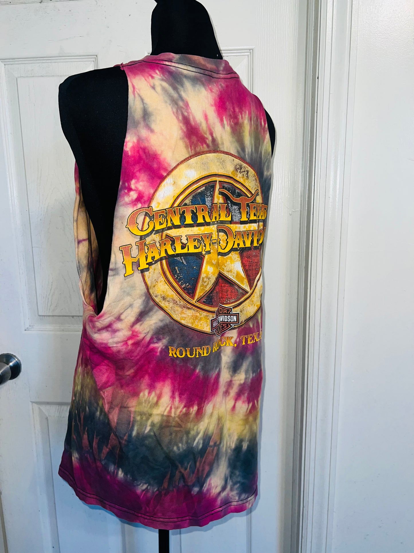 Harley Davidson Double Sided Oversized Distressed Tank
