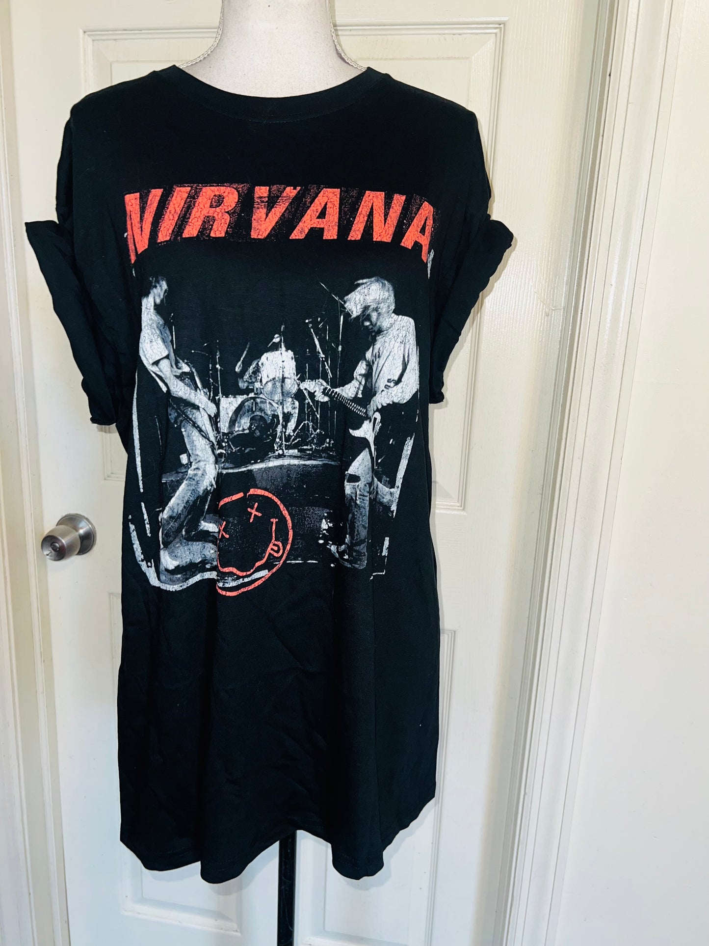 Nirvana Oversized Distressed Tee