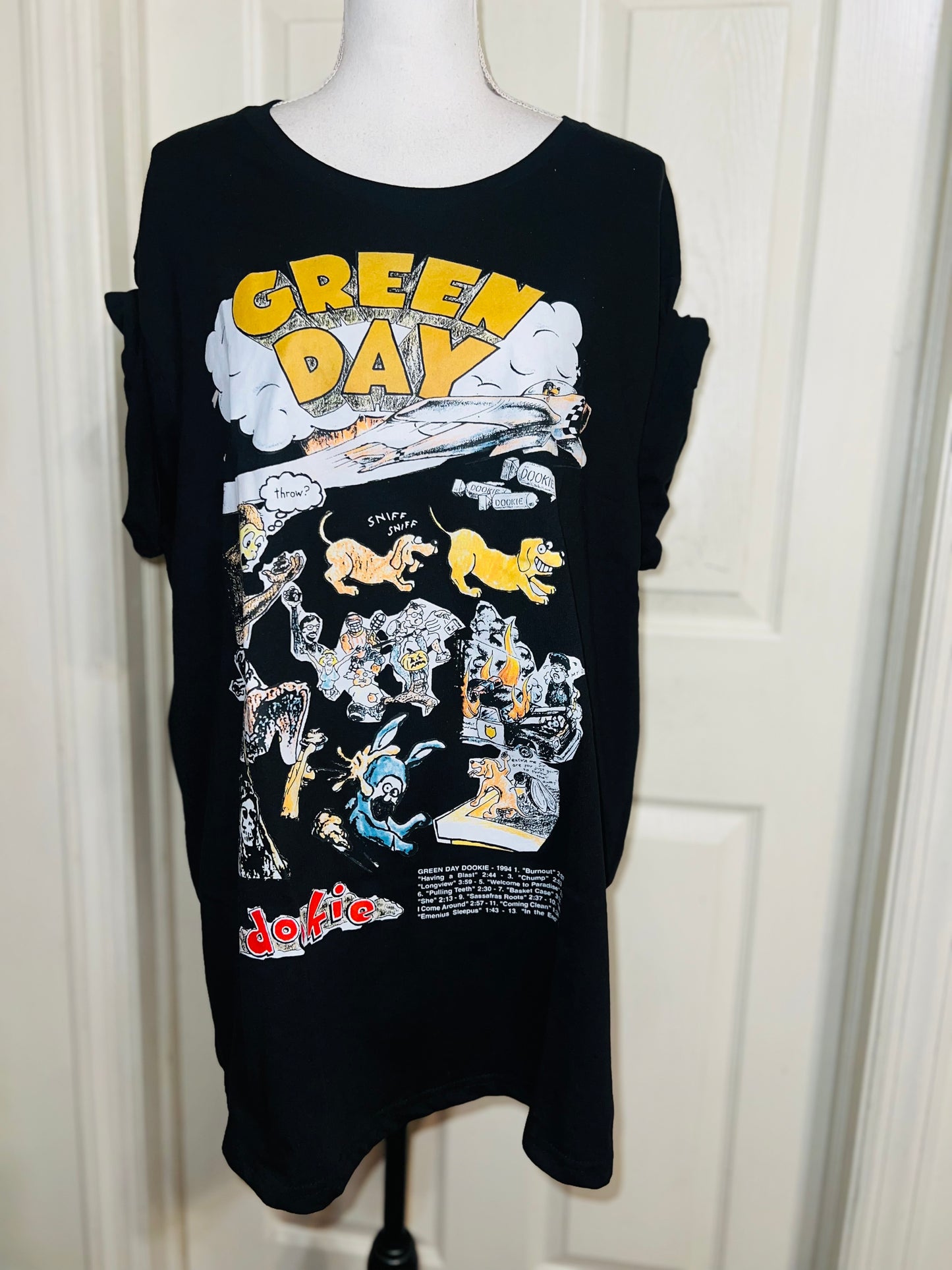 Green Day Oversized Distressed Tee