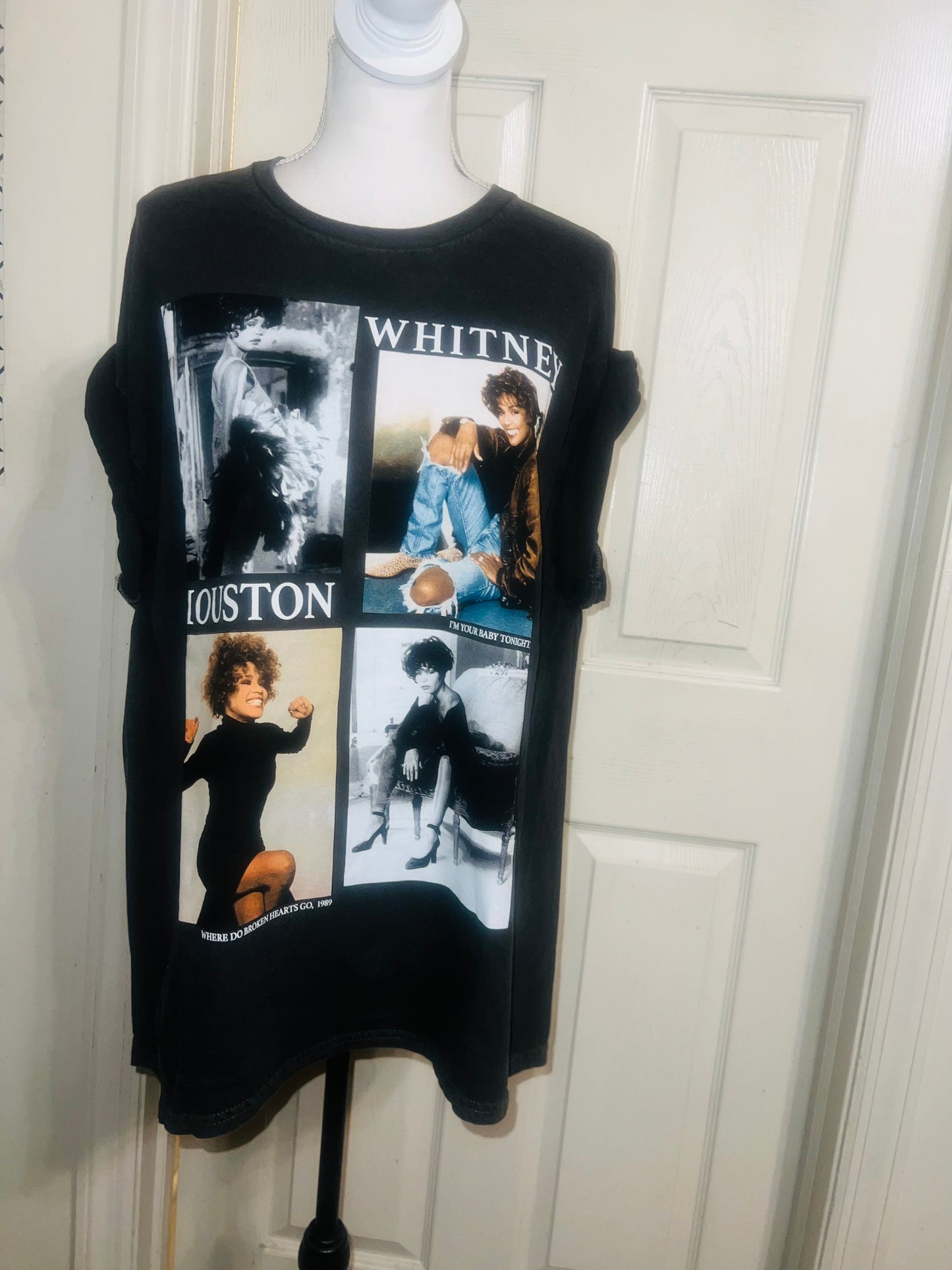 Whitey Houston Oversized Distressed Tee