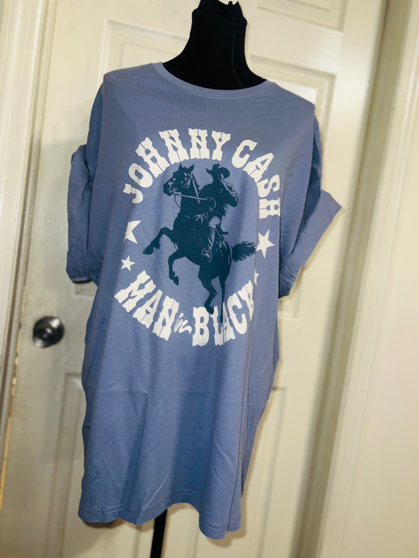 Johnny Cash Oversized Distressed Tee