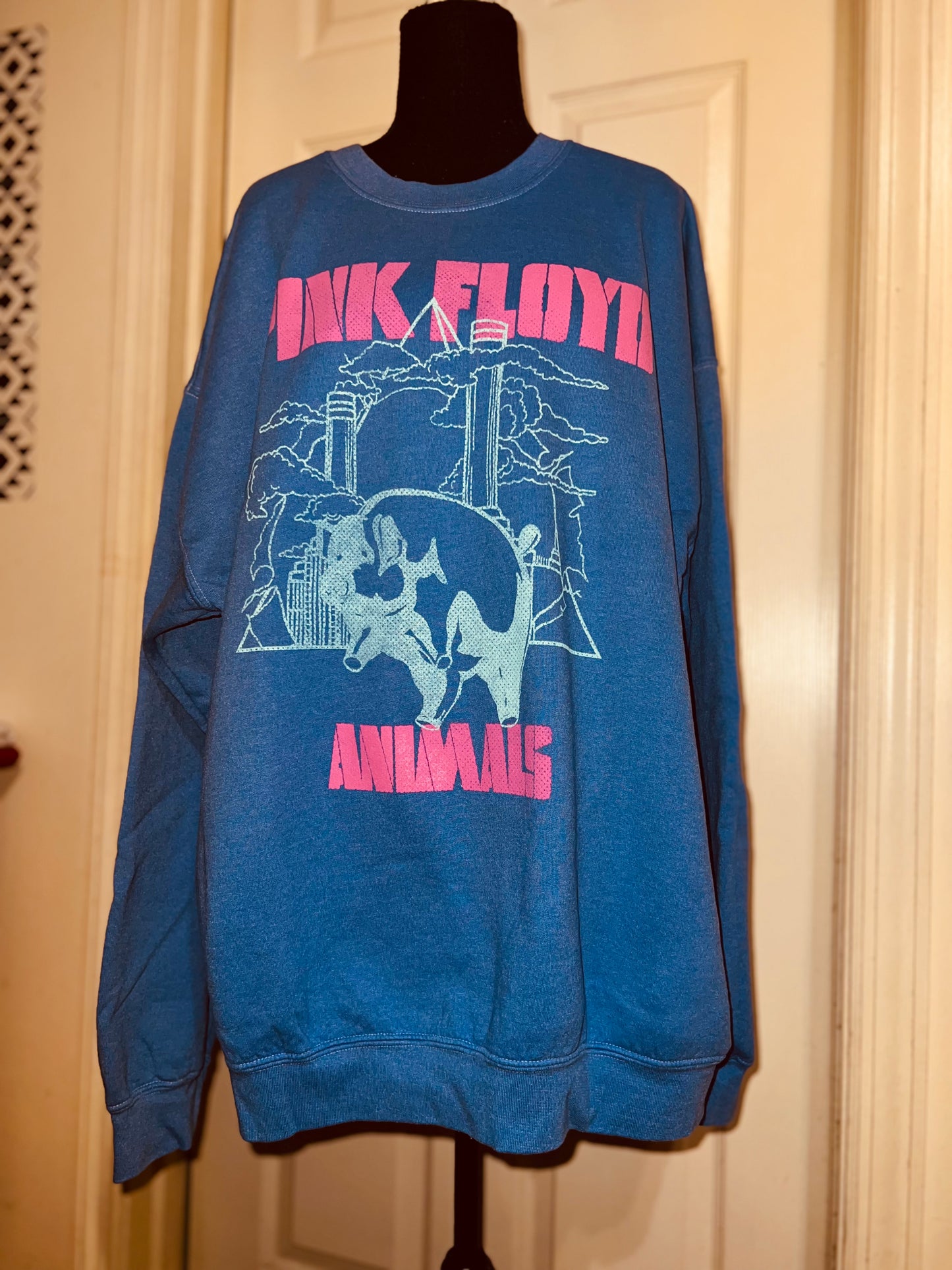 Pink Floyd Animals Oversized Distressed Sweatshirt