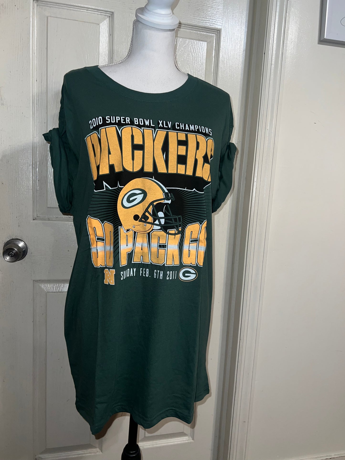 Green Bay Packers Oversized Distressed Tee