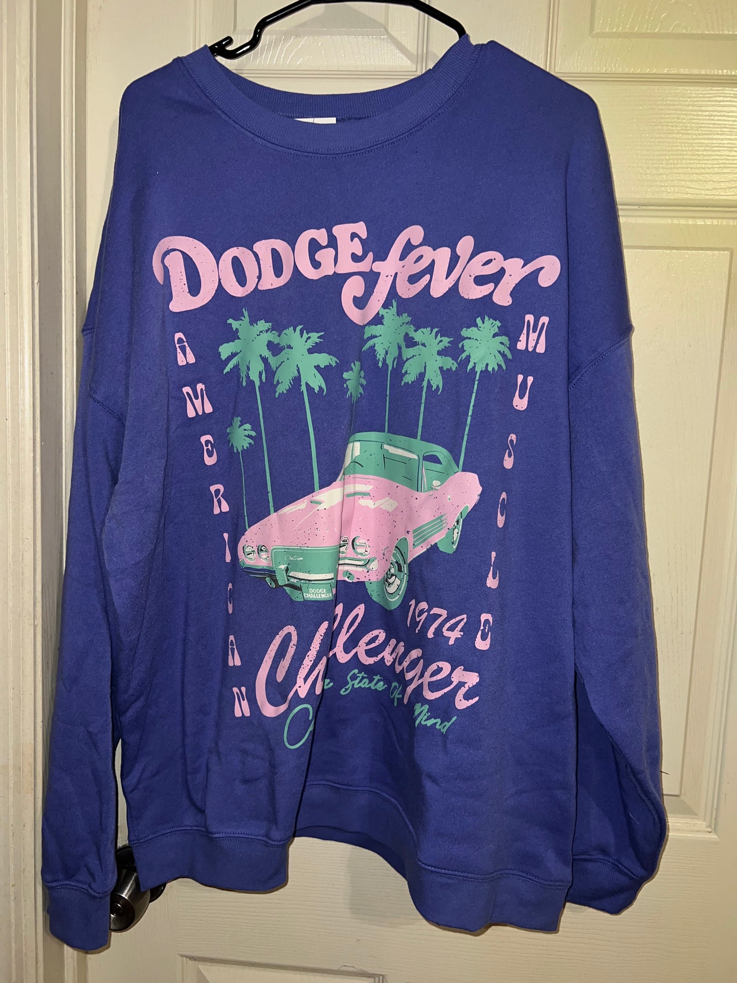 Dodge Challenger Oversize Distressed Sweatshirt