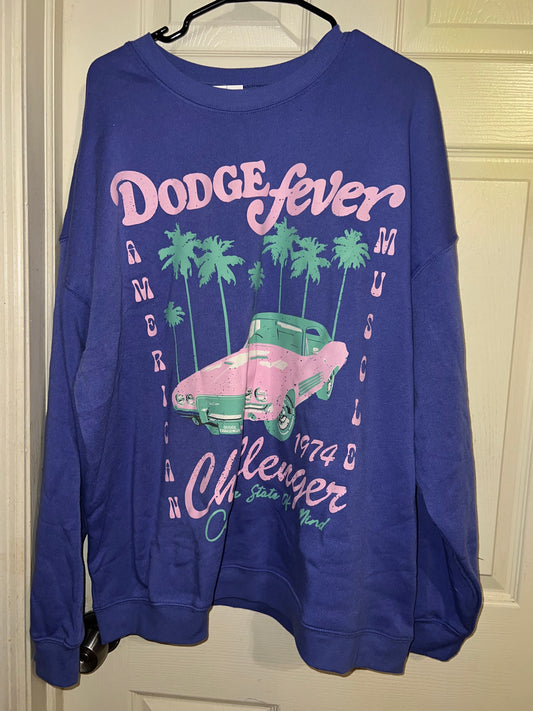 Dodge Challenger Oversize Distressed Sweatshirt