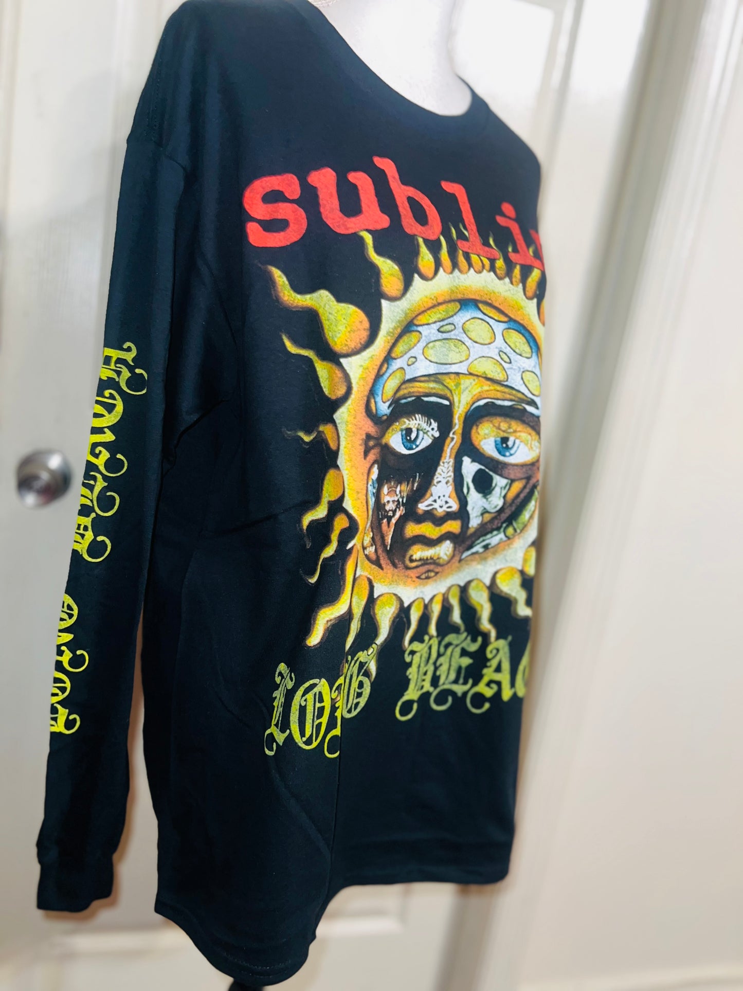 Sublime Oversized Distressed Long Sleeve Tee