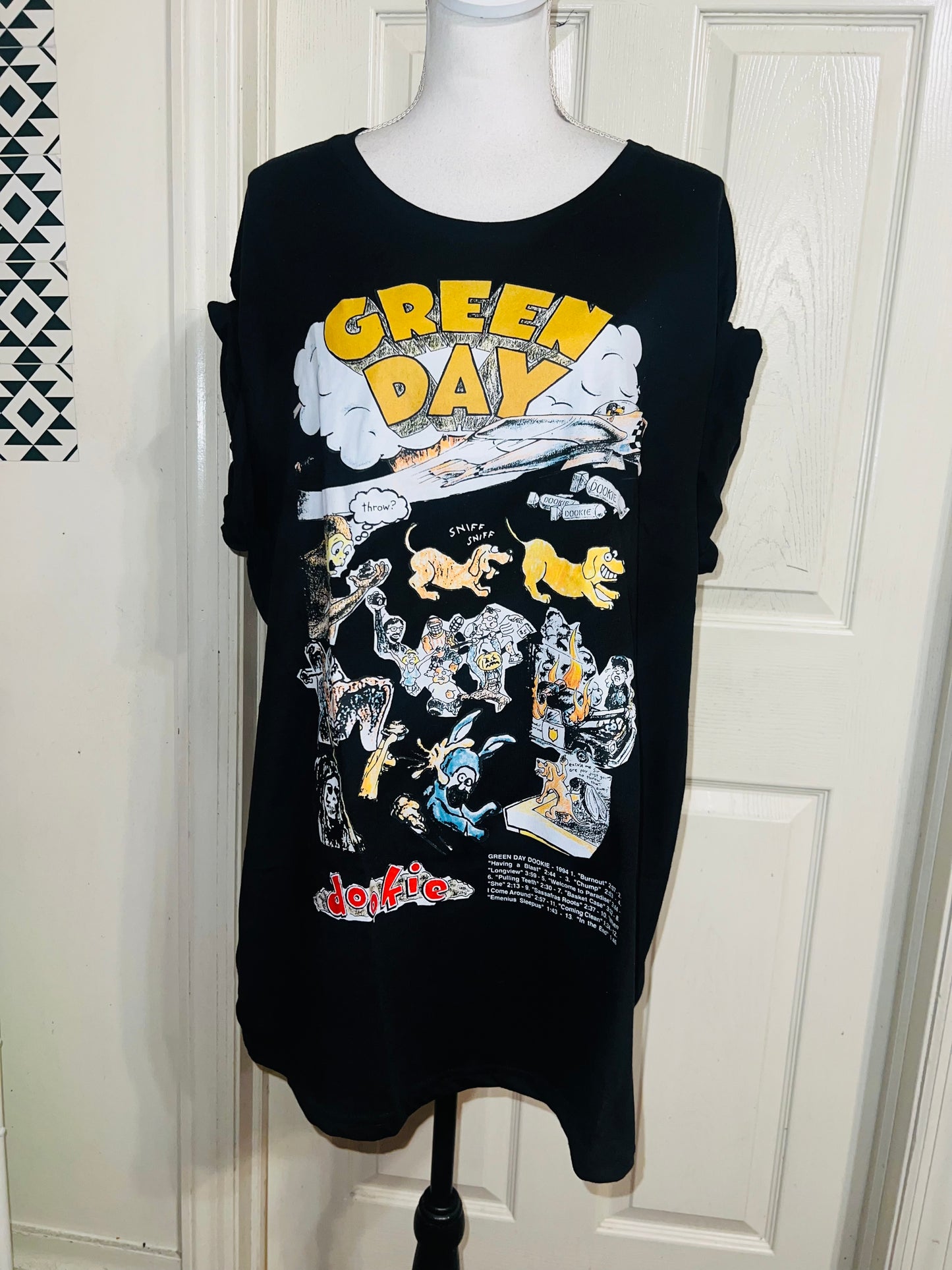 Green Day Oversized Distressed Tee