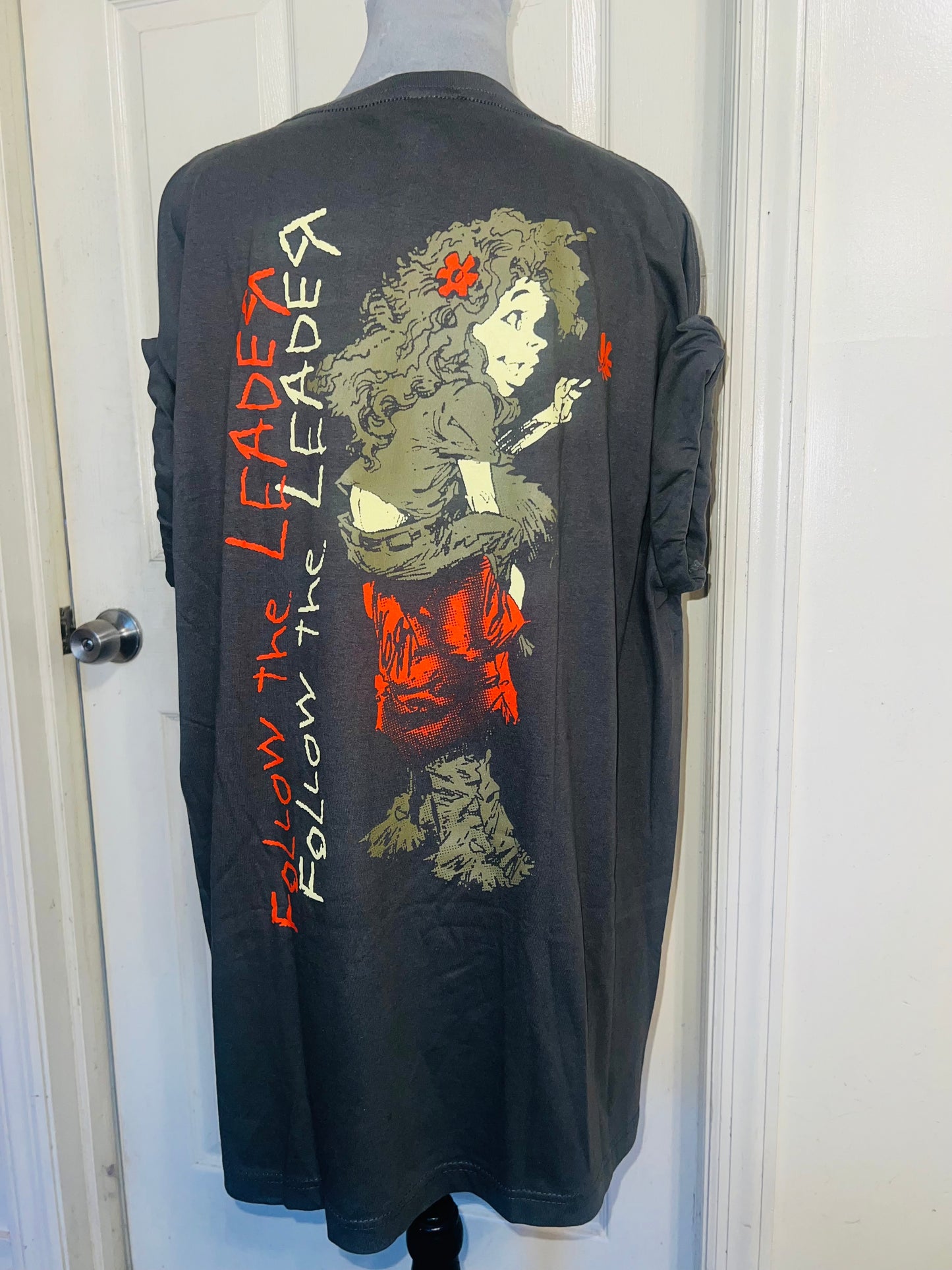 Korn Double Sided Oversized Distressed Tee