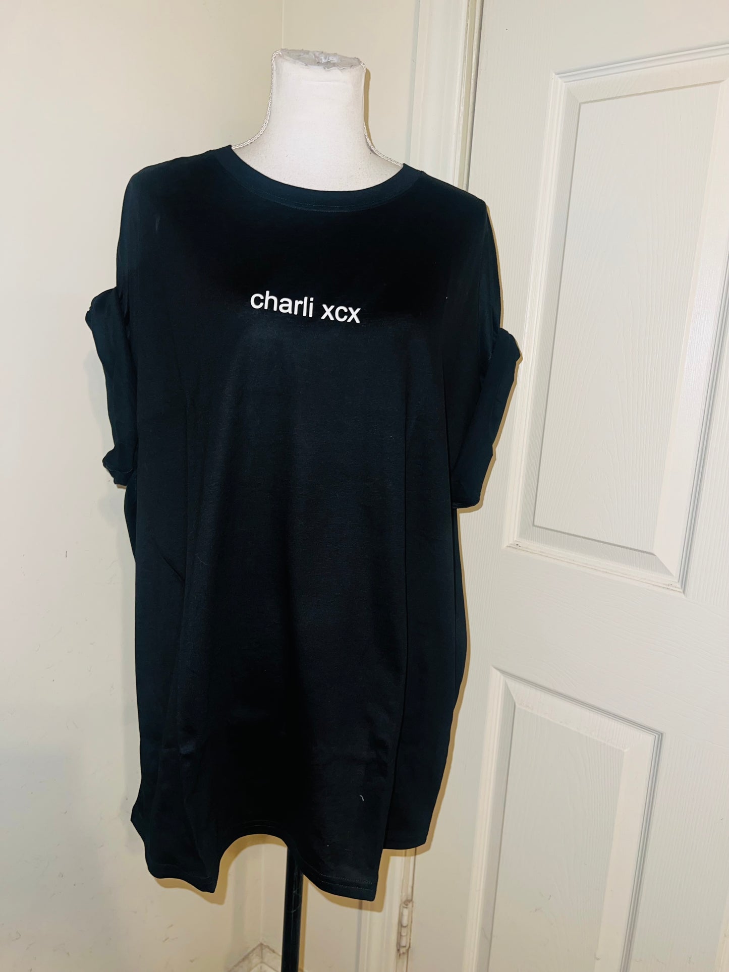 Charli XCX Double Sided Oversized Distressed Tee
