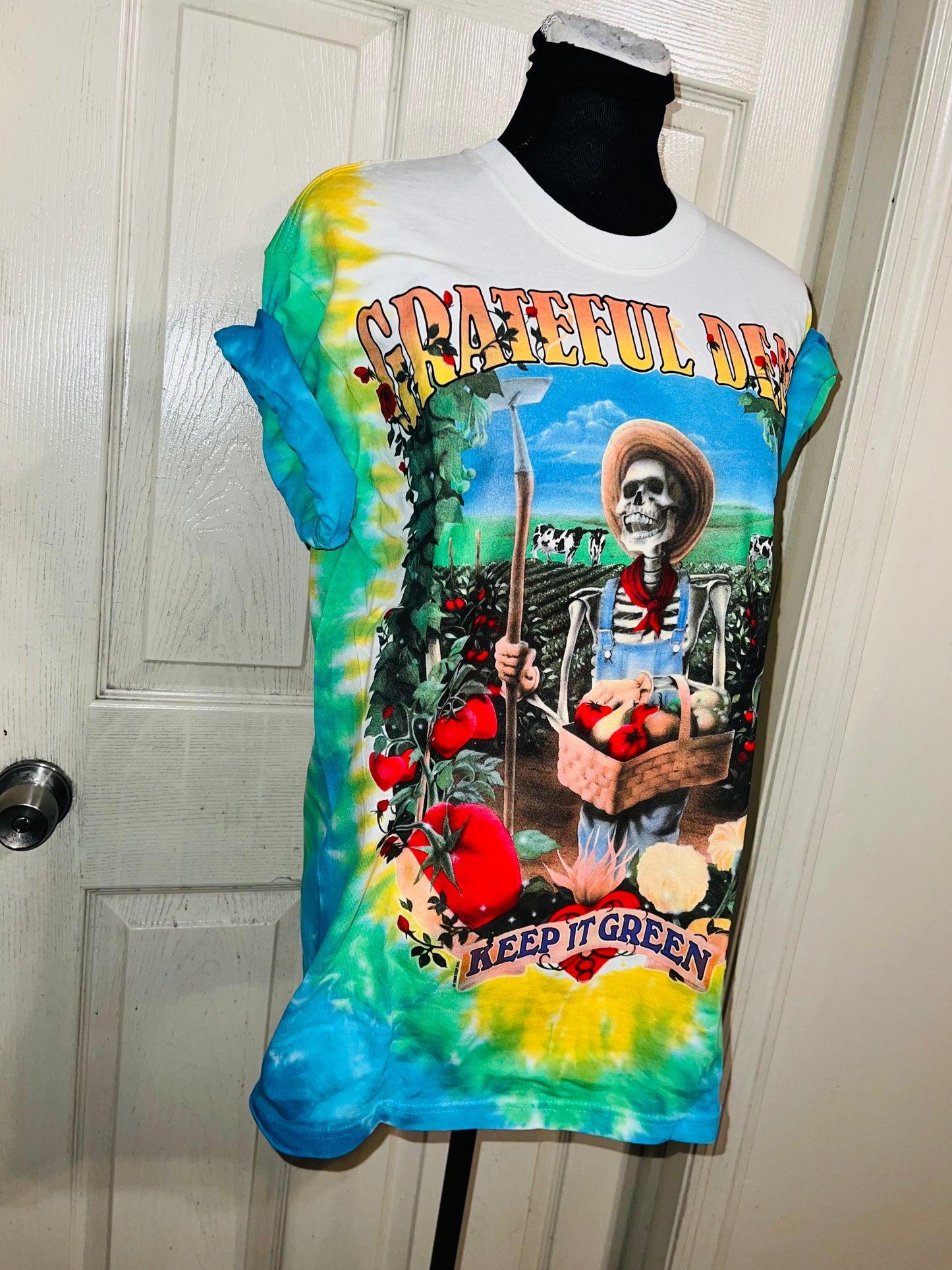 Grateful Dead Keep Green Double Sided Distressed Tee