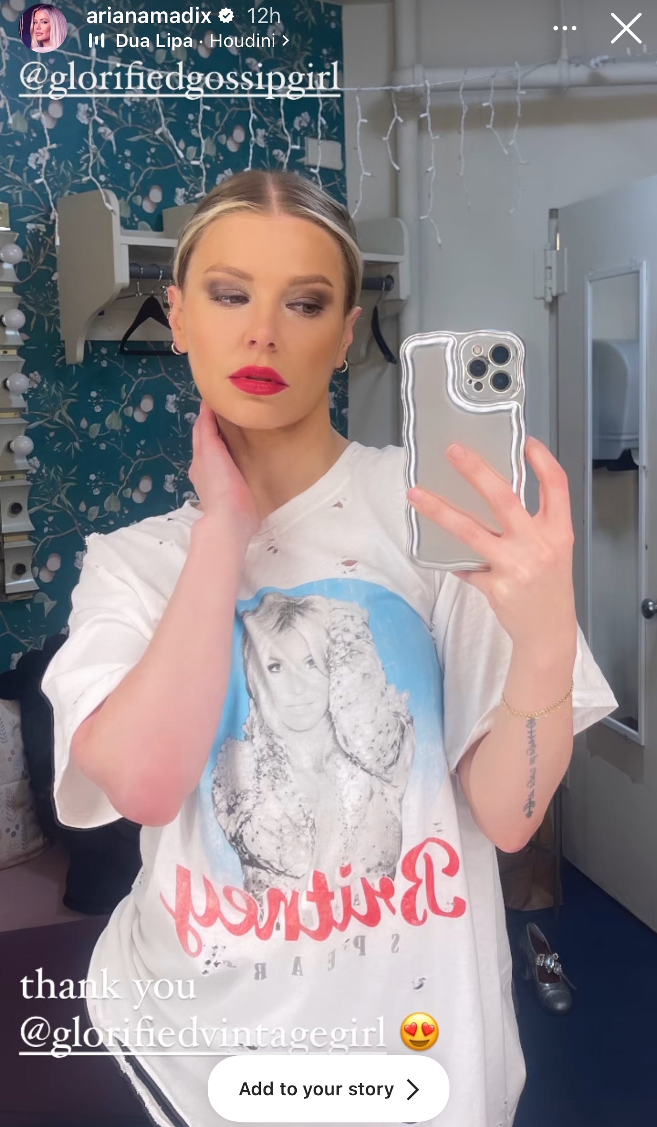 Britney Spears Oversized Distressed Tee