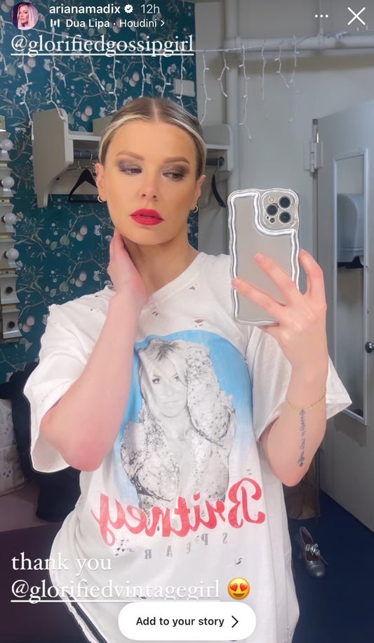 Britney Spears Oversized Distressed Tee