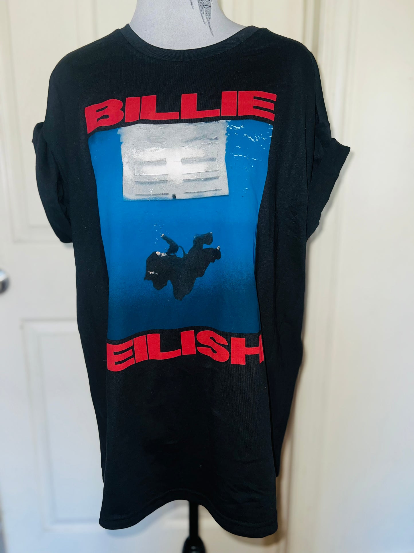 Billie Eilish Hit Me Hard & Soft Oversized Distressed Tee