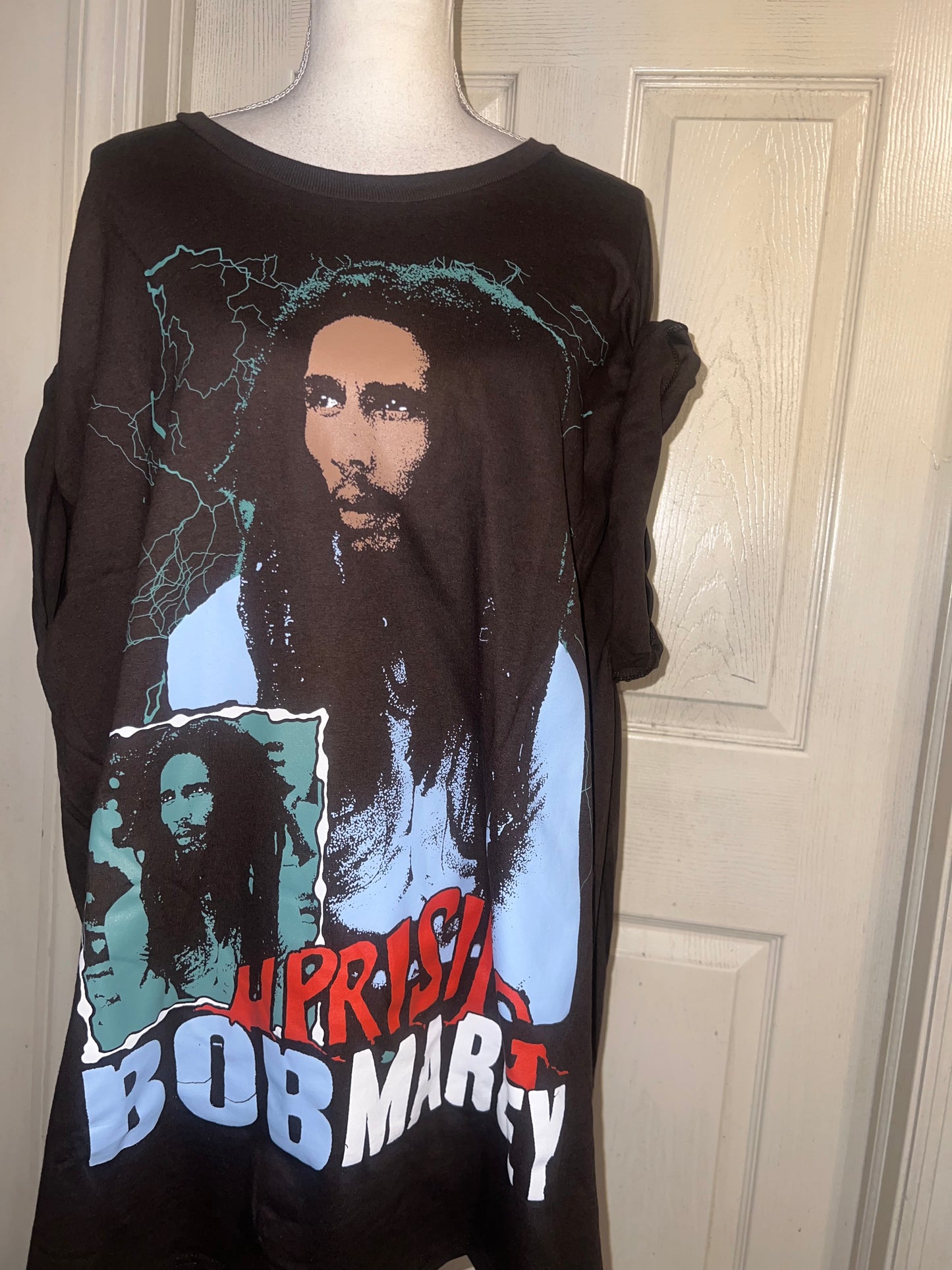 Bob Marley Oversized Distressed Tee