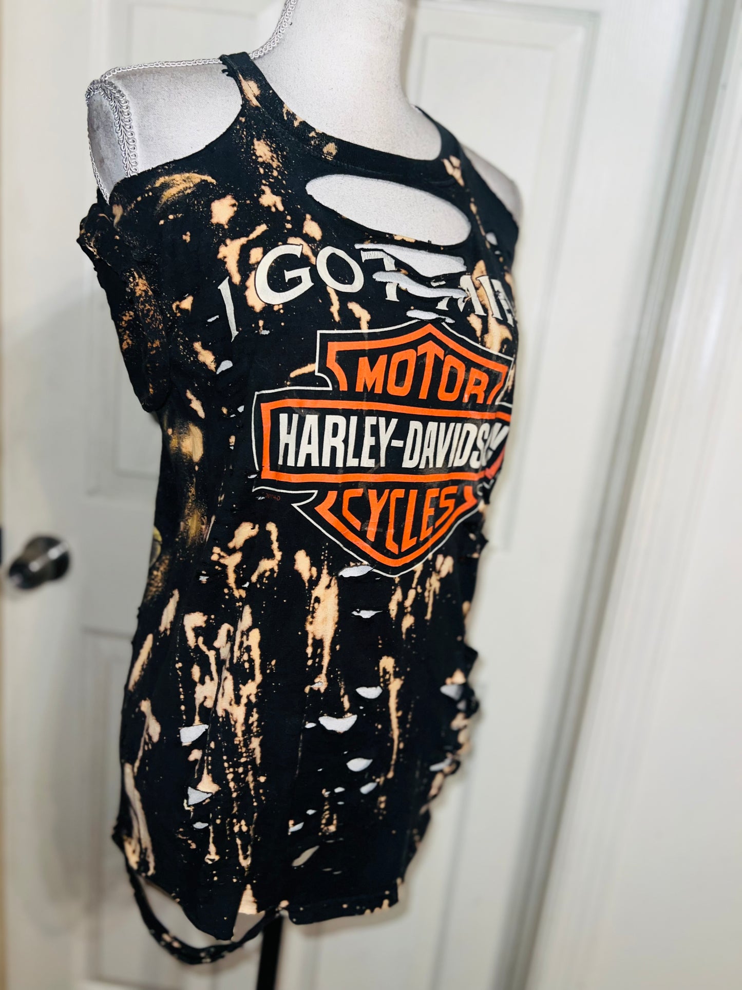 Harley Davidson Bleached Double Sided Distressed Tee