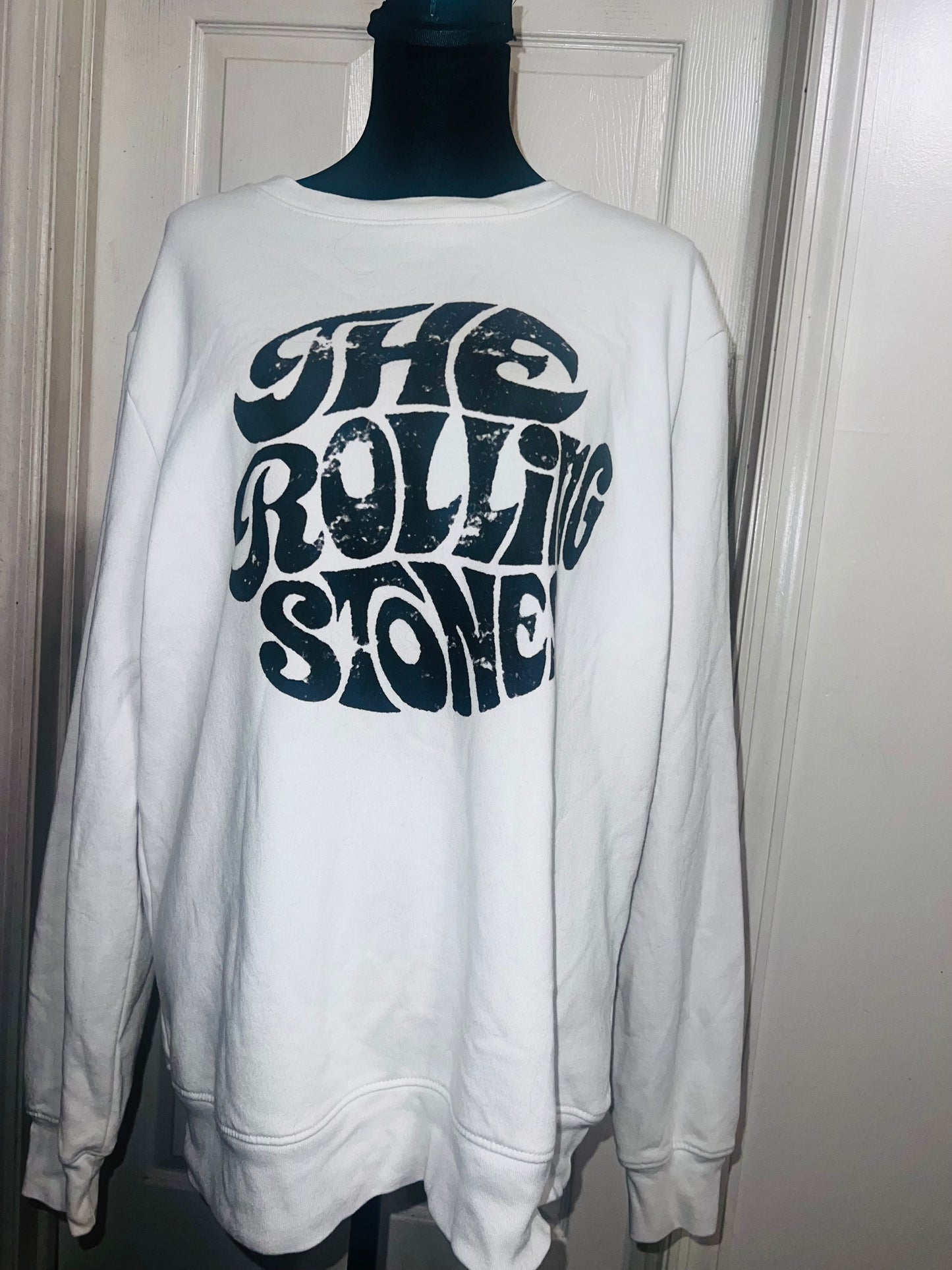 The Rolling Stones Oversized Distressed Sweatshirt