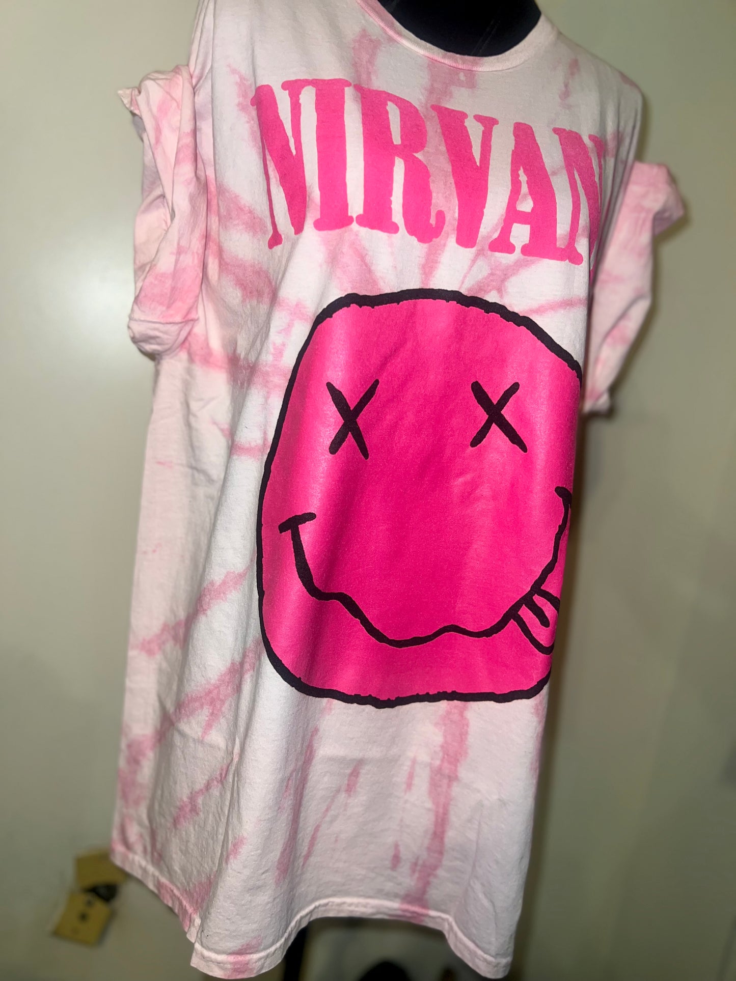 Nirvana Oversized Distressed Tee