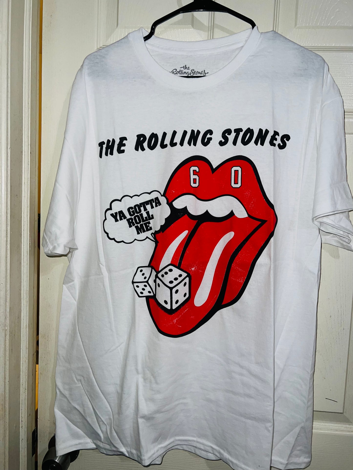 Rolling Stones Tumbling Dice Oversized Distressed Tee