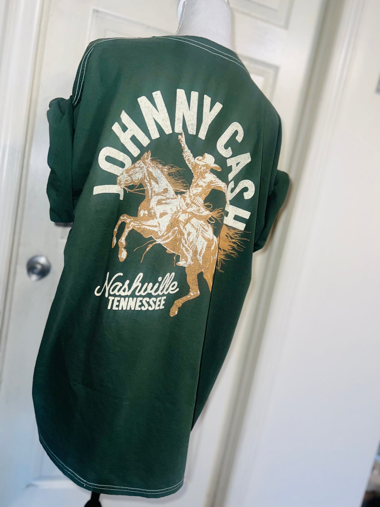 Johnny Cash Double Sided Oversized Diatressed Tee