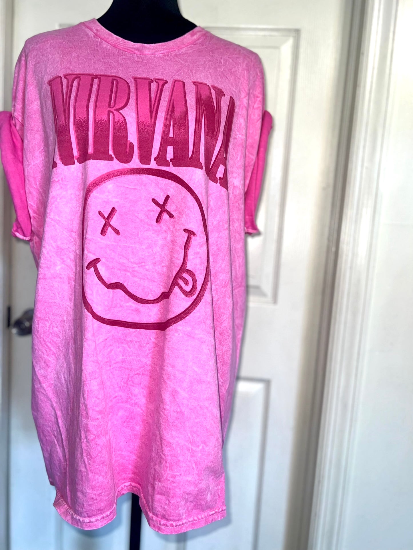 Nirvana Oversized Distressed Tee