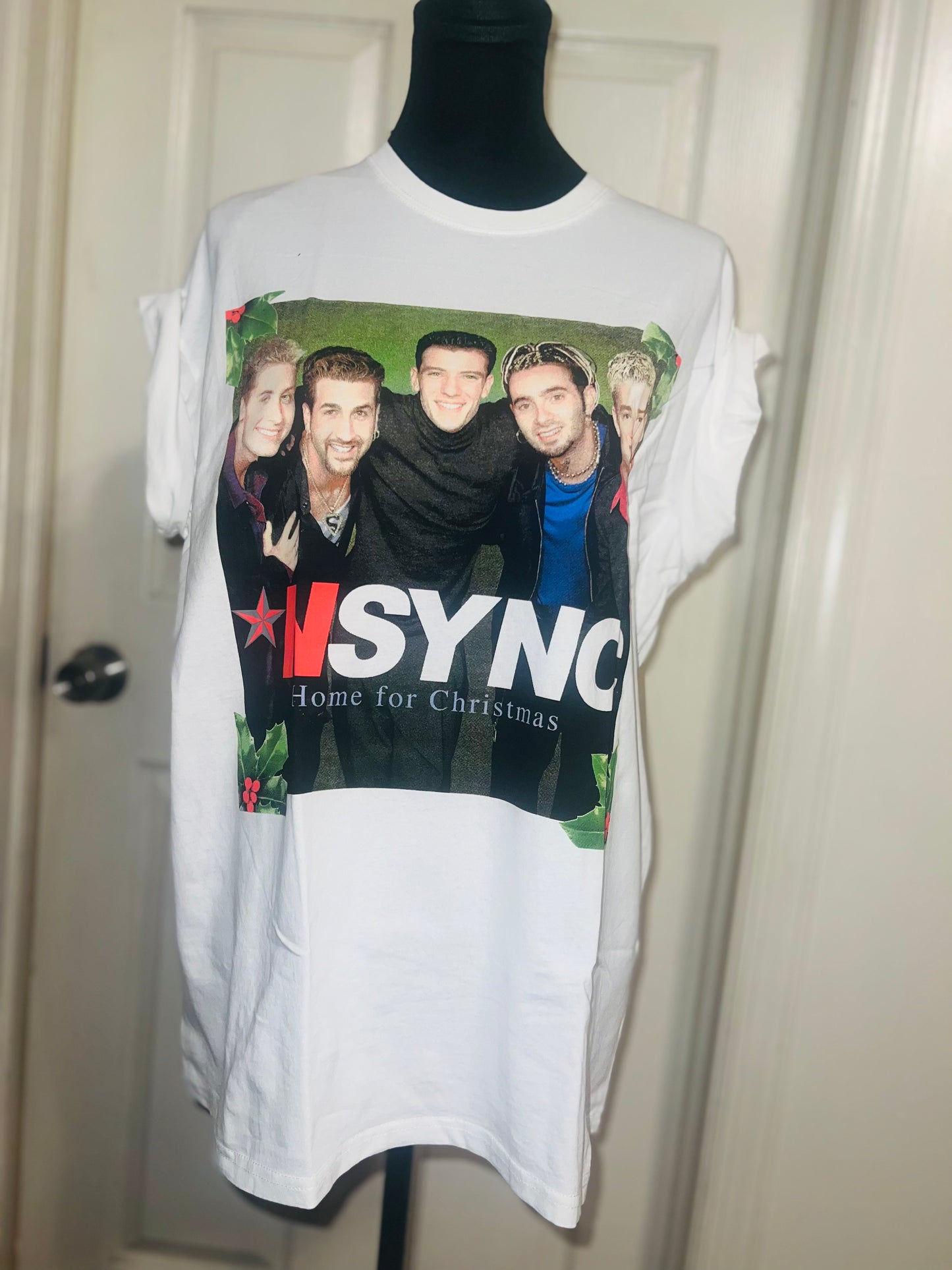 NSYNC Christmas Oversized Distressed Tee