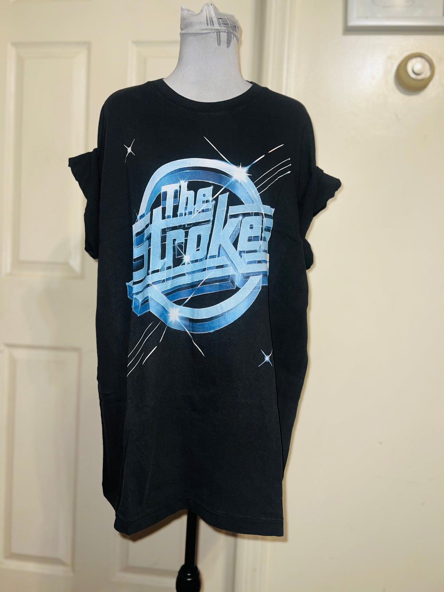 The Strokes Oversized Distressed Tee