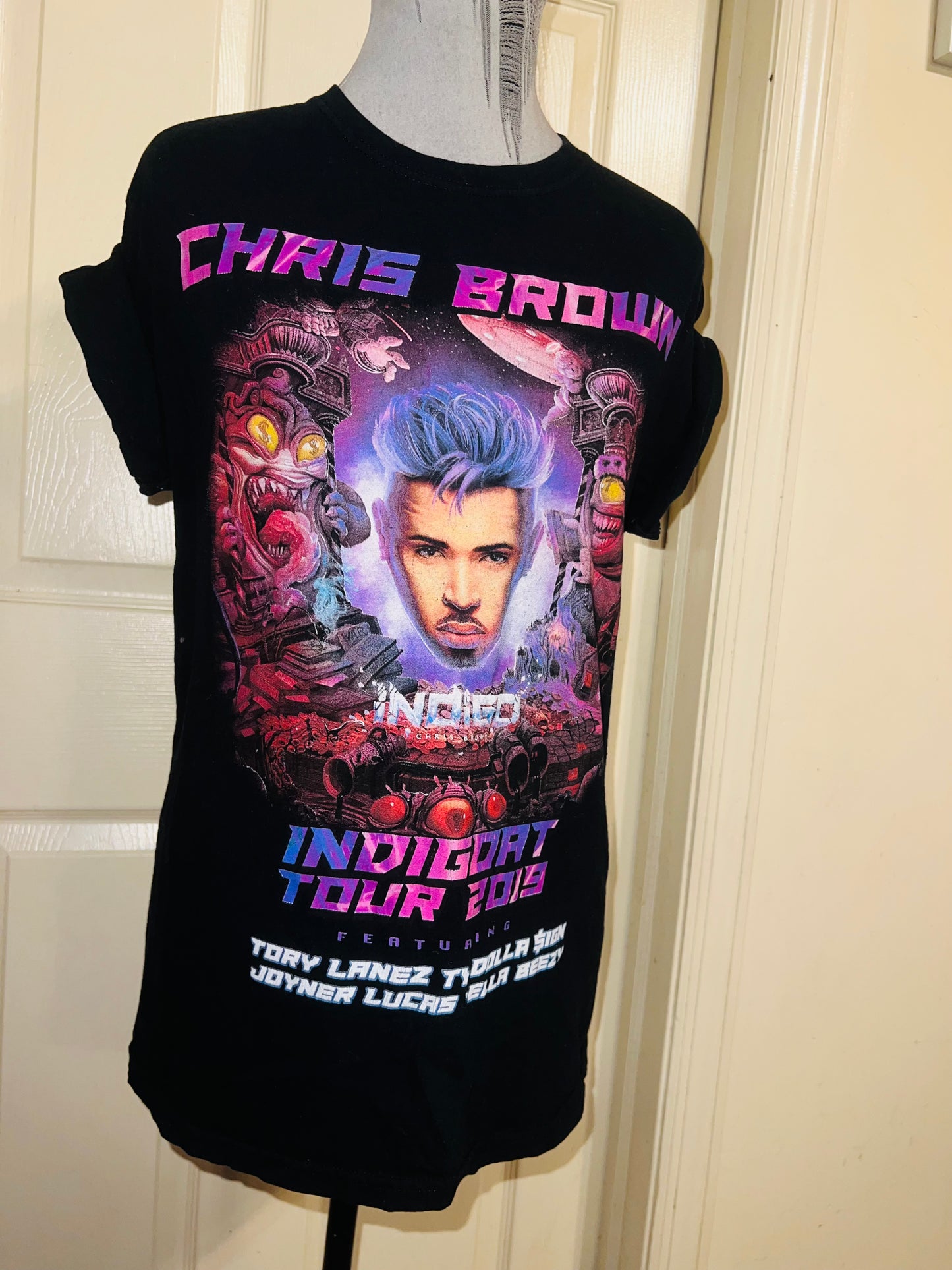 Chris Brown 2019 Double Sided Tour Distressed Tee