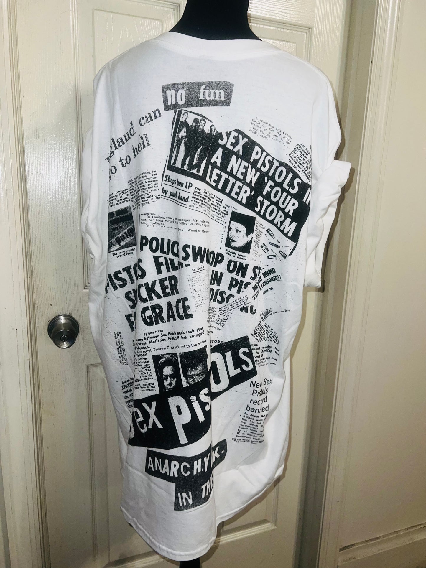 The Sex Pistols Double Sided Oversized Distressed Tee