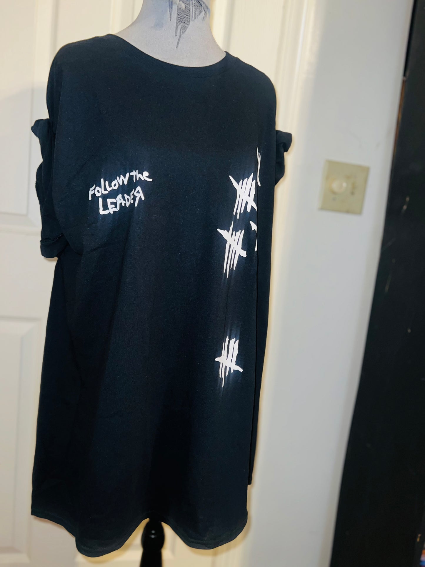 Korn Double Sided Oversized Distressed Tee