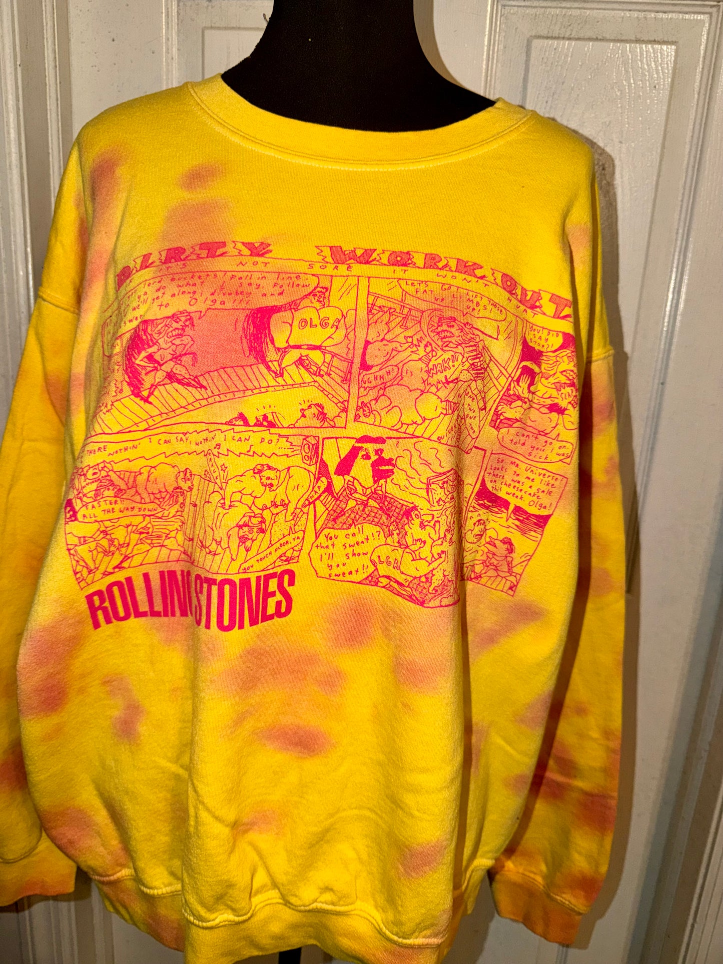 The Rolling Stones Oversized Distressed Sweatshirt