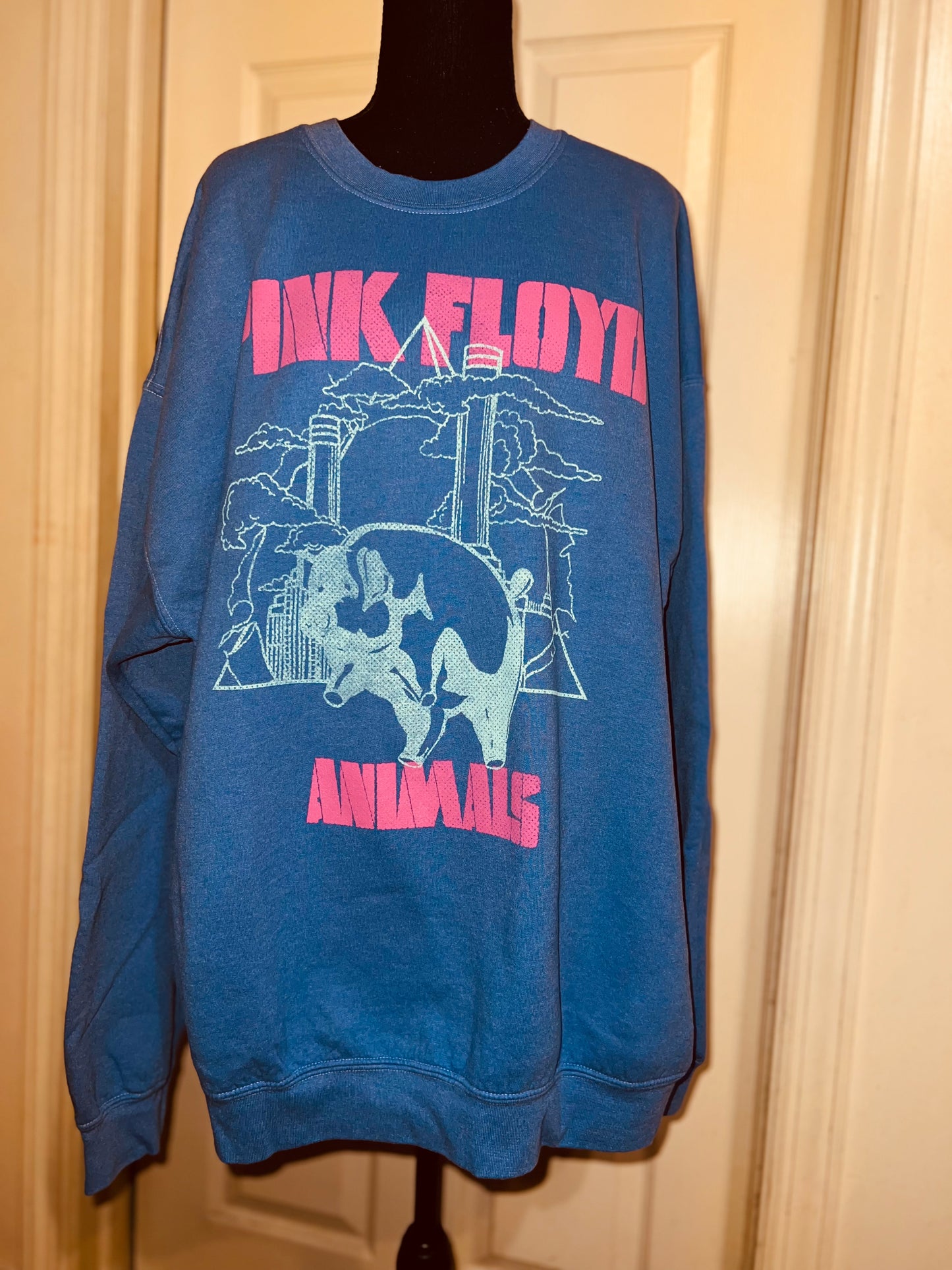 Pink Floyd Animals Oversized Distressed Sweatshirt