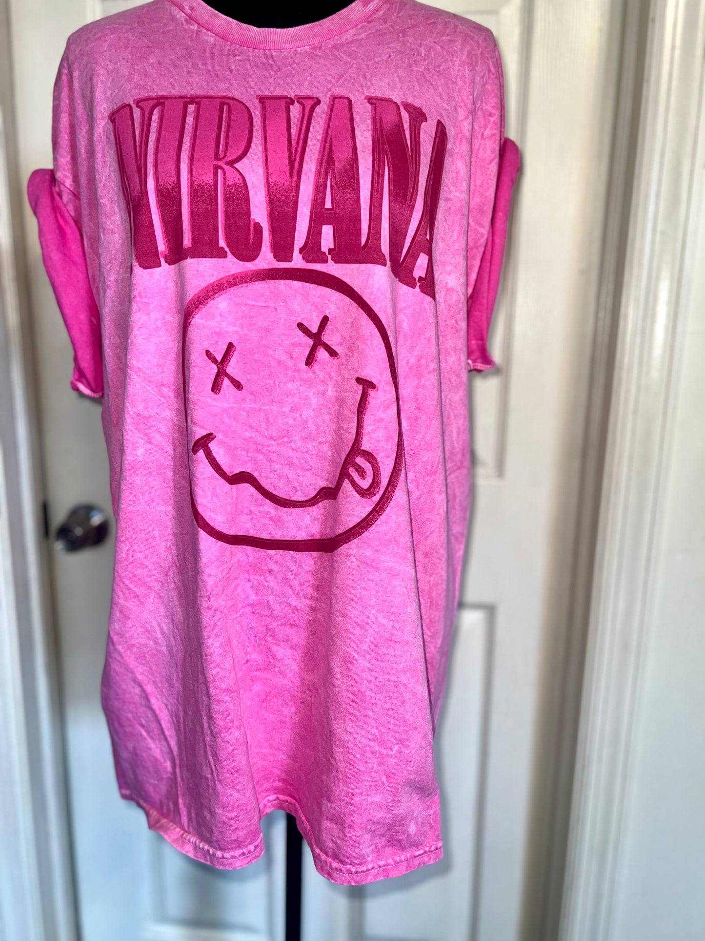 Nirvana Oversized Distressed Tee